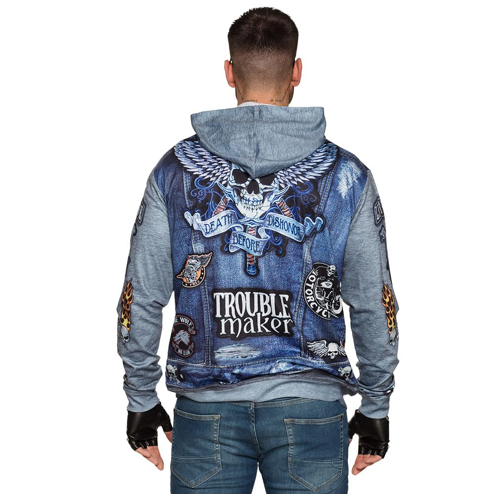 boland-84100-biker-kapuzenjacke-hoodie-herren-gr-m image 2
