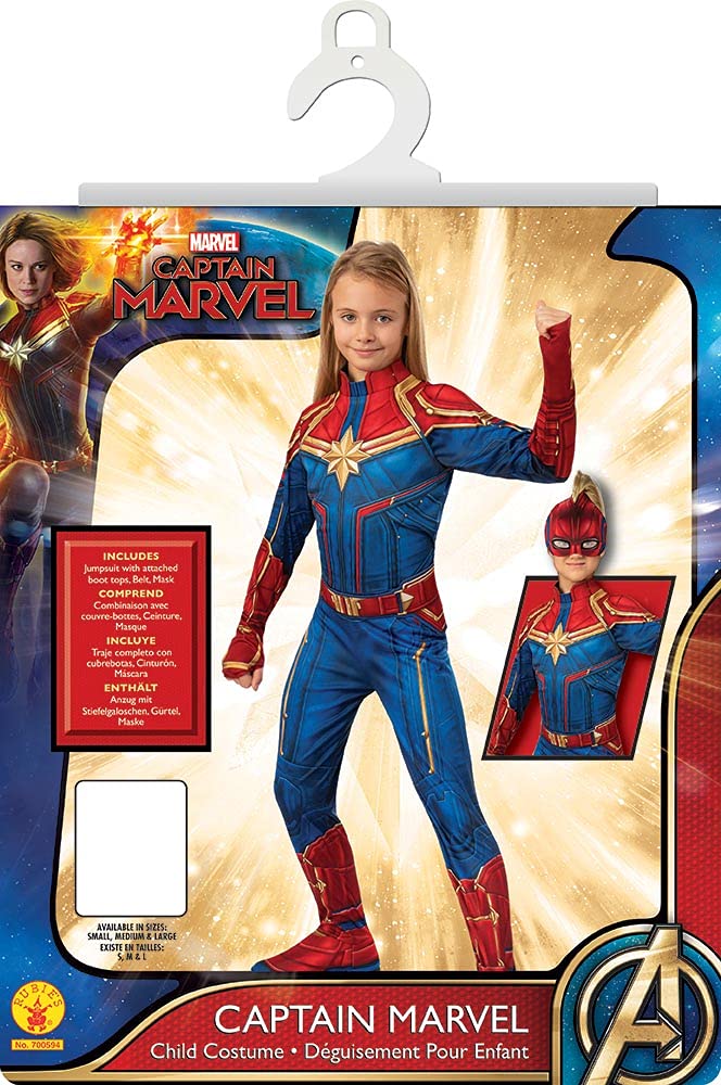 rubie-s-deluxe-kost-m-captain-marvel-klassisch-m-dchen-l-104-110 image 3