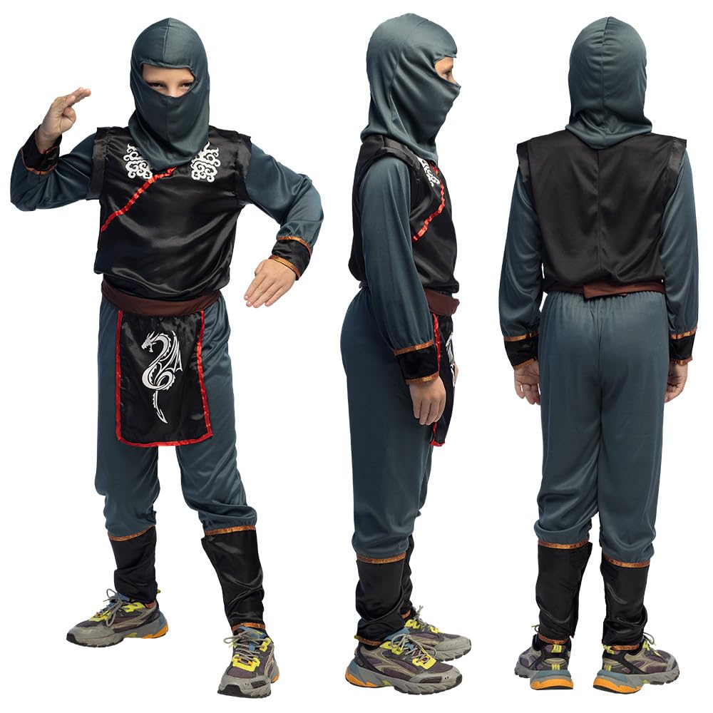boland-ninja-kinderkost-m-3-4-jahre-5-teilig-schwarz image 2
