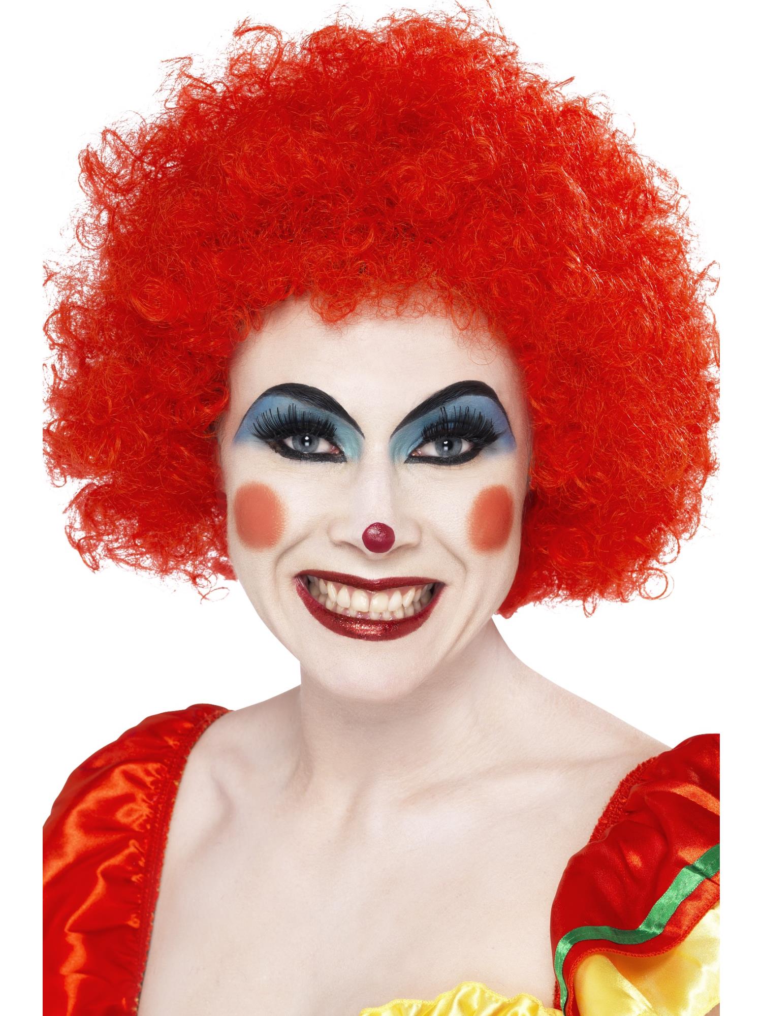smiffys-fever-crazy-clown-per-cke-afro-rot-einheitsgr-e image 6
