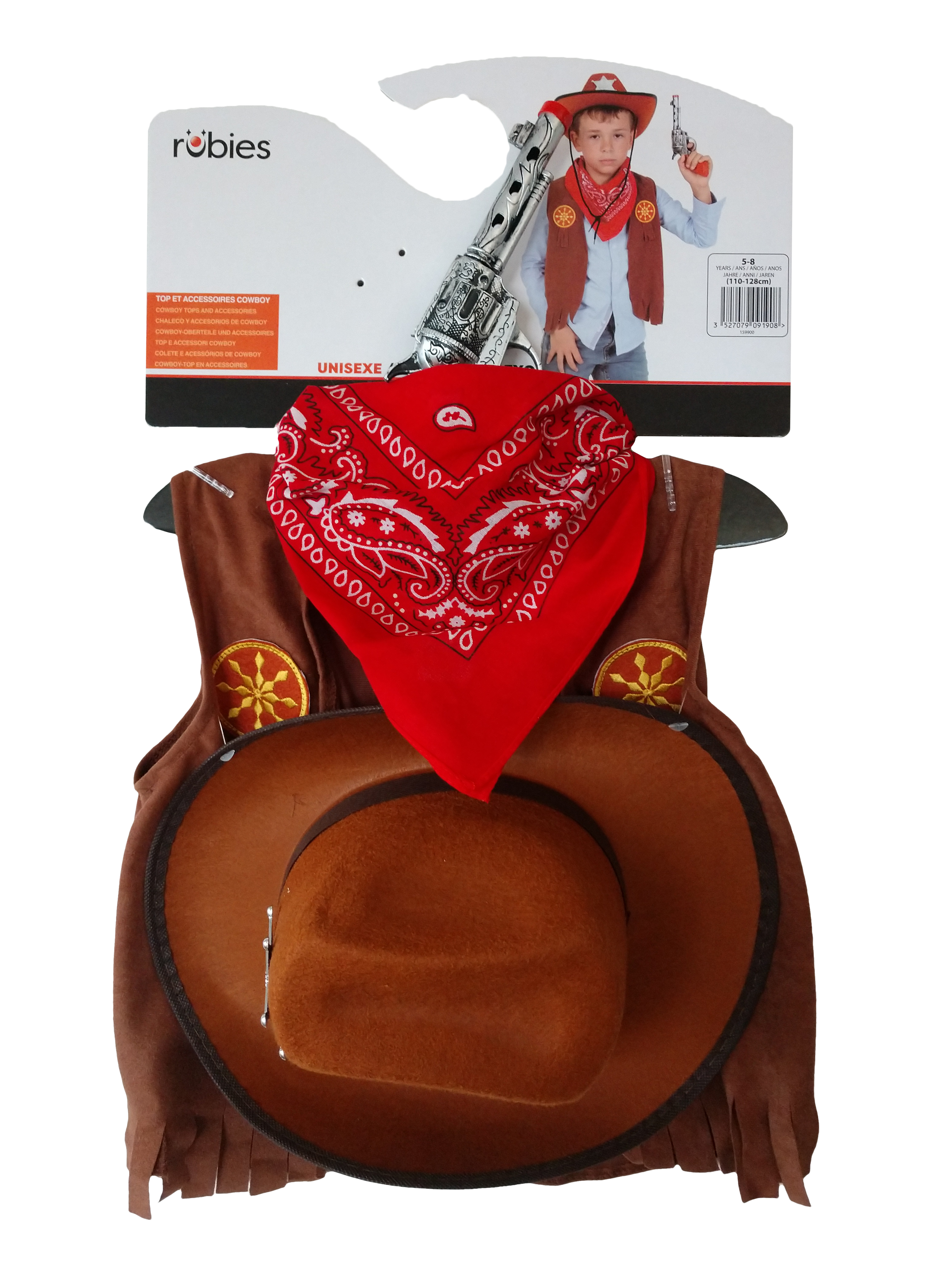 rubies-cowboy-kost-m-set-kinder-5-8-jahre-mit-hut image 6