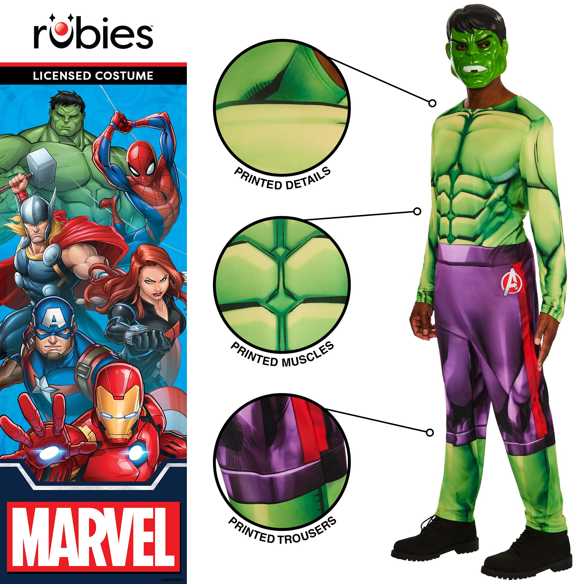 rubie-s-deluxe-hulk-kost-m-erwachsene-m-klassik-gr-n image 4