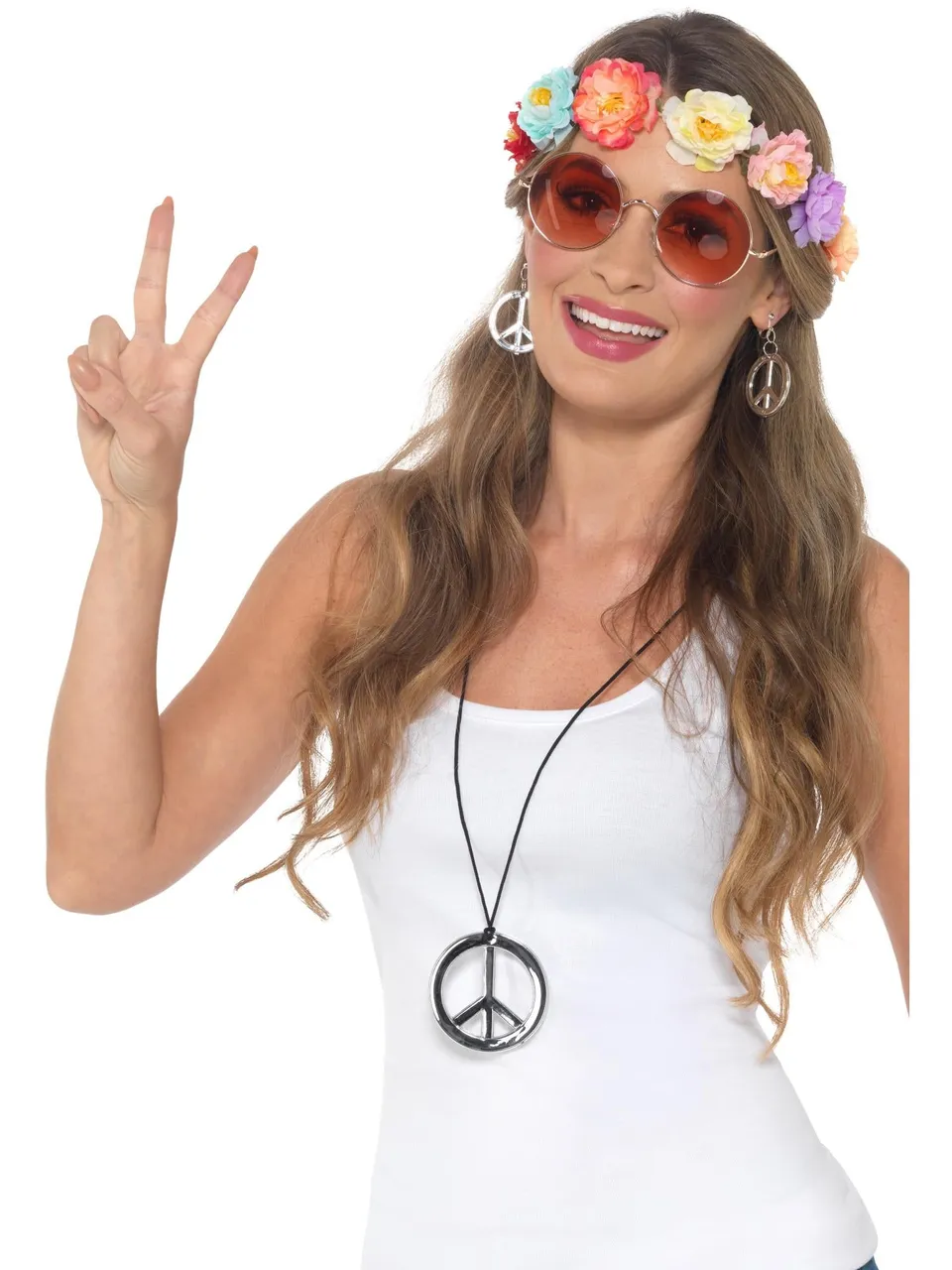 smiffys-fever-hippie-festival-set-blumenstirnband-4-teilig image 1