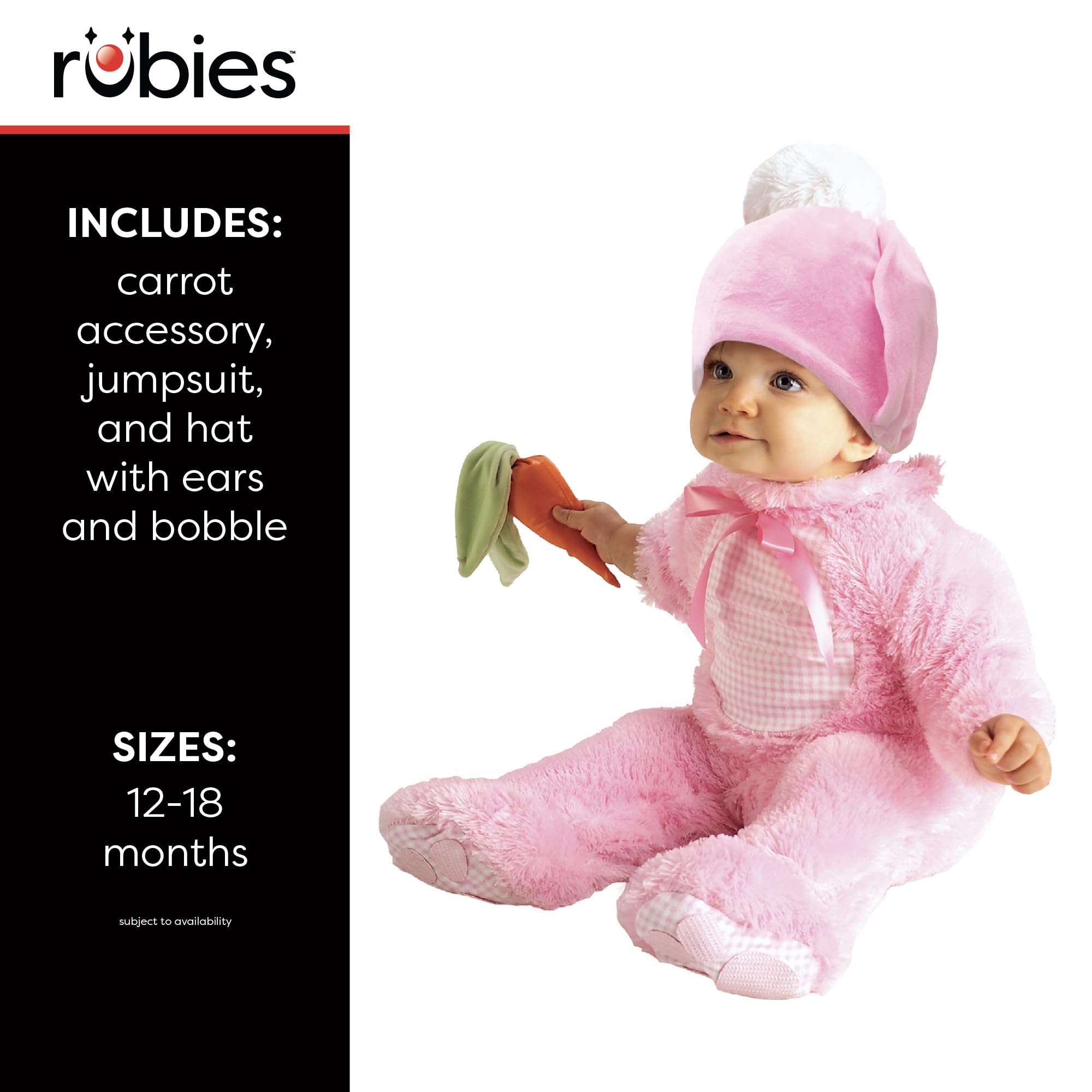 rubie-s-deluxe-kleiner-hase-babykost-m-6-12-monate-rosa image 2
