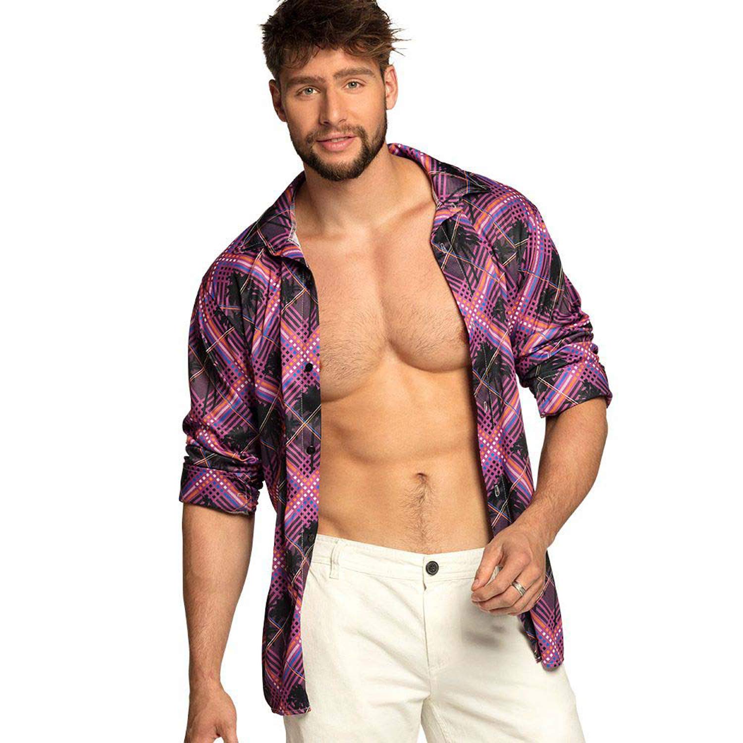 boland-shirt-summer-night-herrenhemd-gr-e-m-palmen-karo image 4