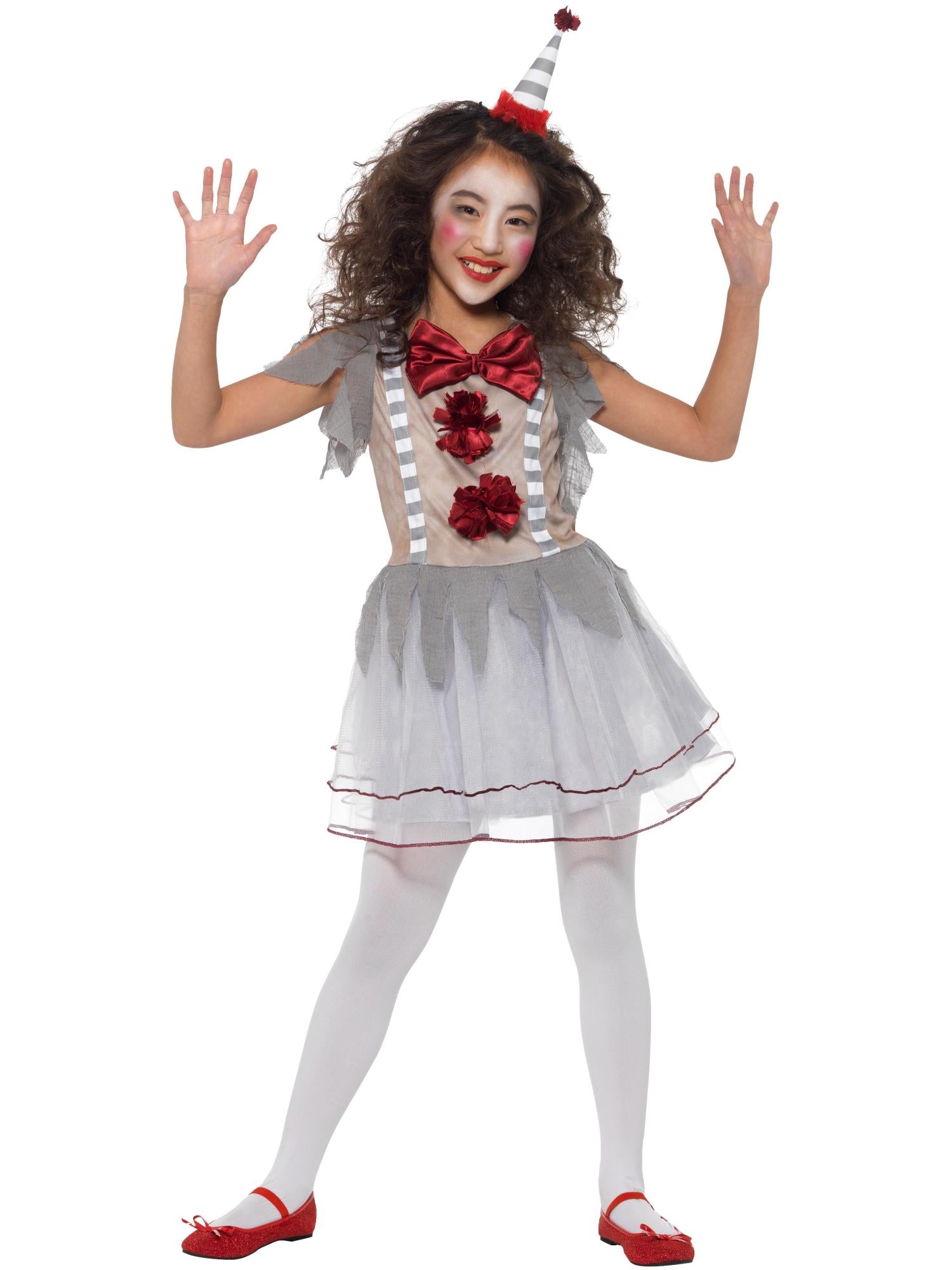 smiffys-fever-vintage-clown-m-dchen-kost-m-grau-rot-m image 4