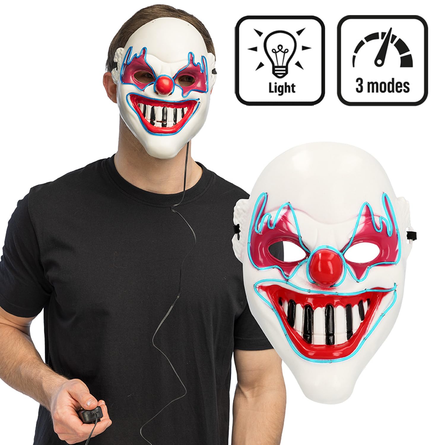 boland-72359-led-clownmaske-horror-mit-licht image 2