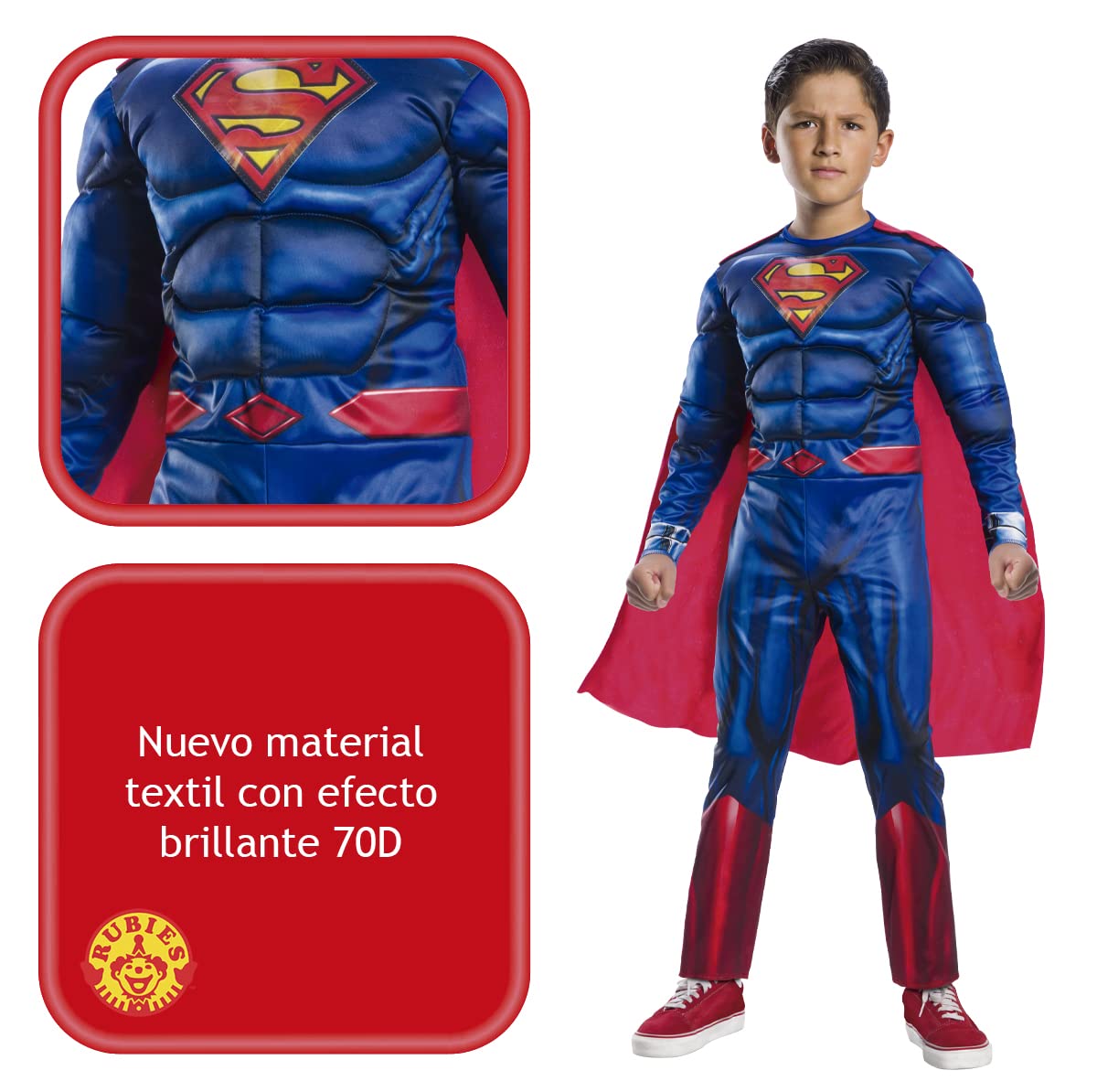 rubie-s-deluxe-superman-black-line-kost-m-kinder-8-9-jahre image 3