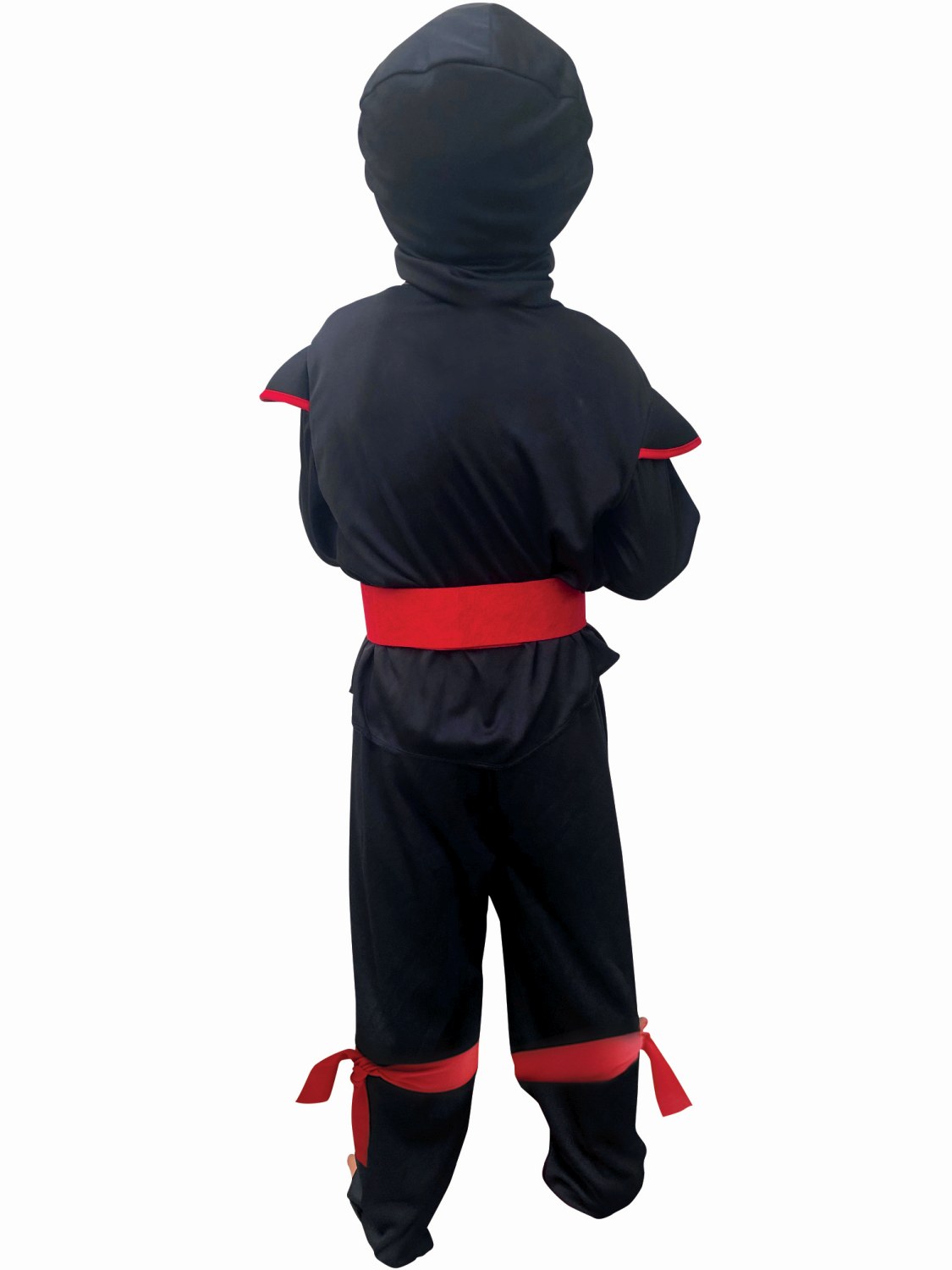 rubies-ninja-kost-m-schwarz-mit-maske-und-rotem-g-rtel image 4