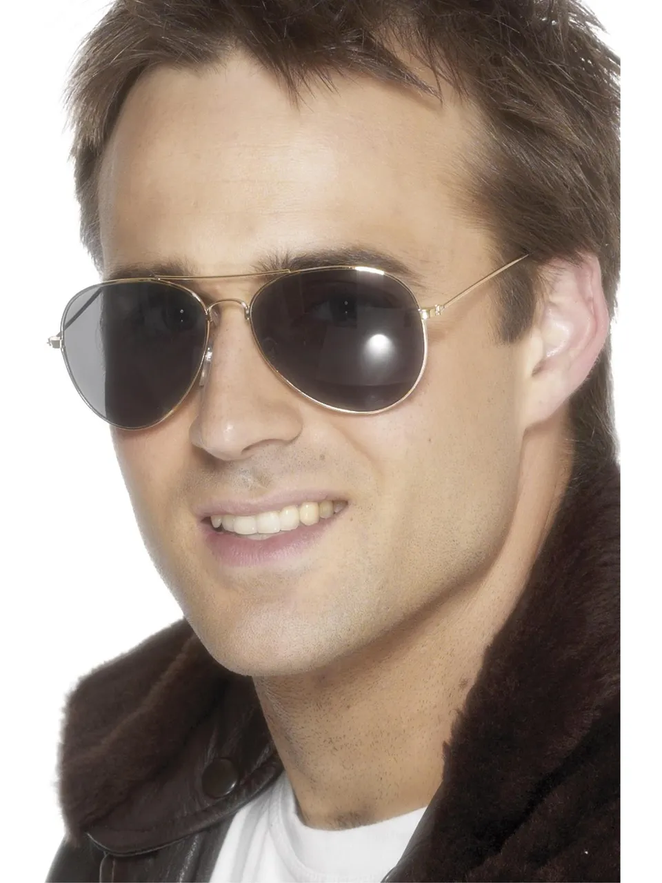 smiffys-fever-fliegerbrille-kost-mbrille-gold image 1