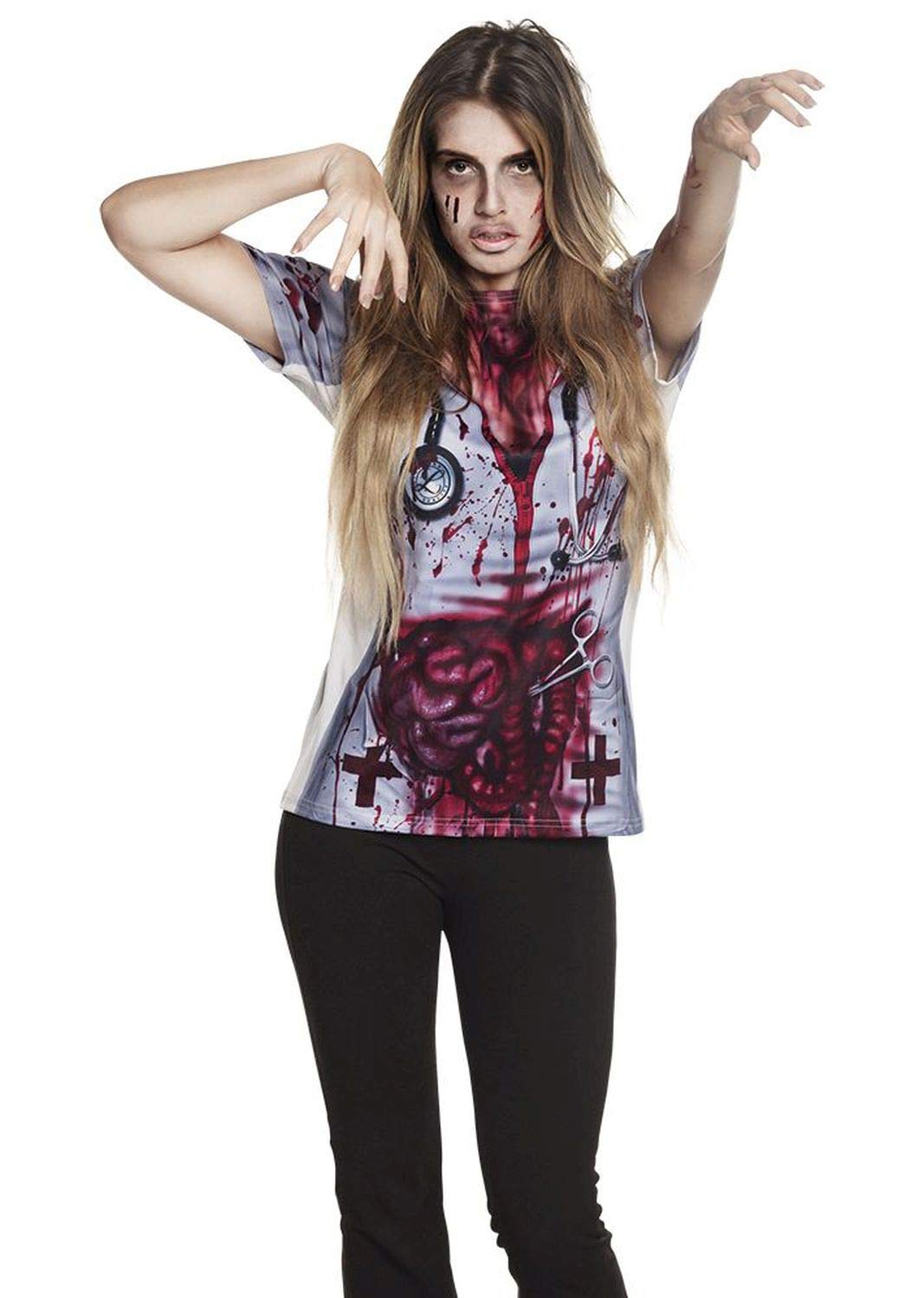 boland-horror-krankenschwester-shirt-damen-fotoprint-gr-m-l image 1