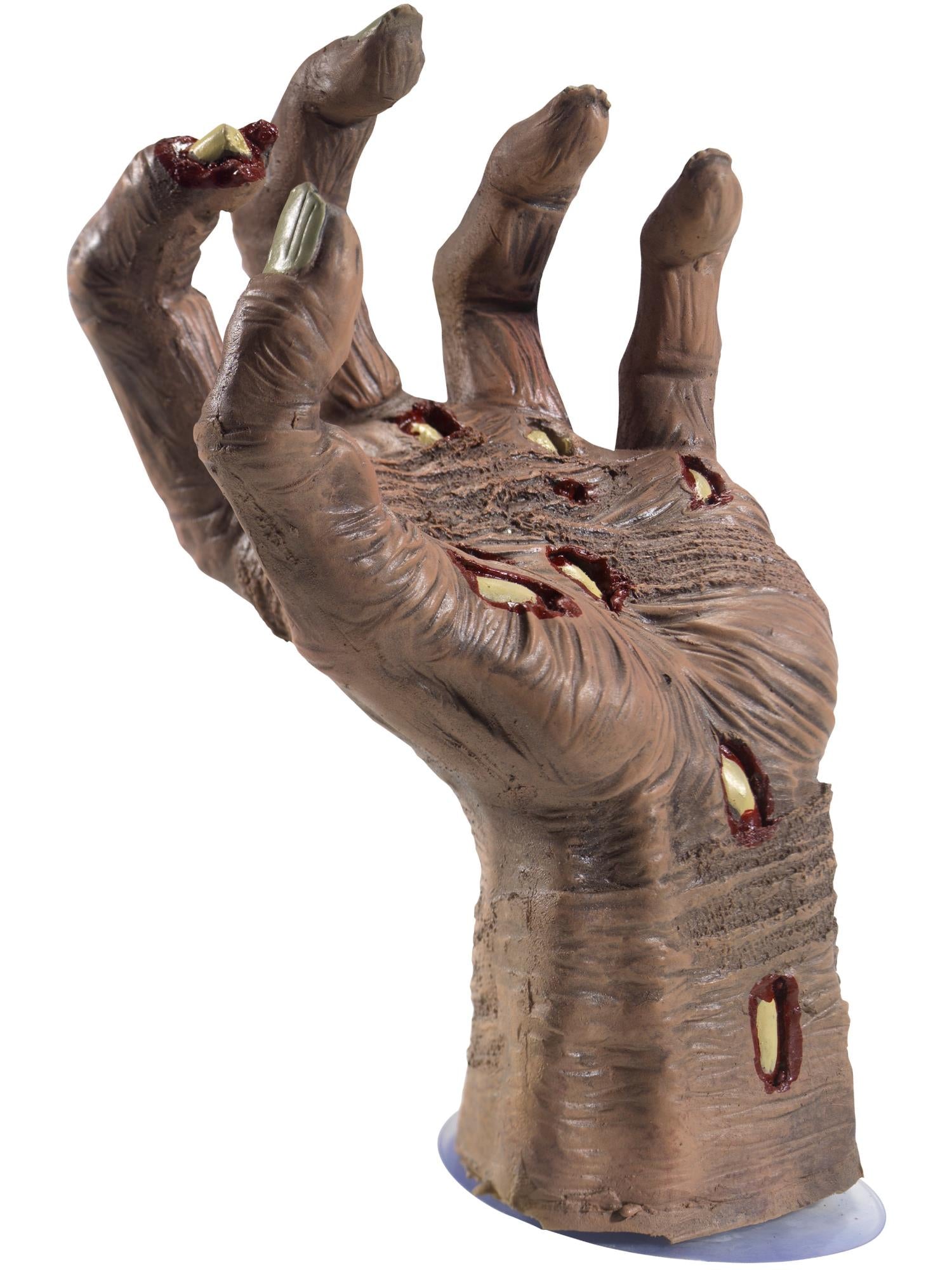 smiffys-makeup-fx-zombie-hand-latex-deko-braun image 1