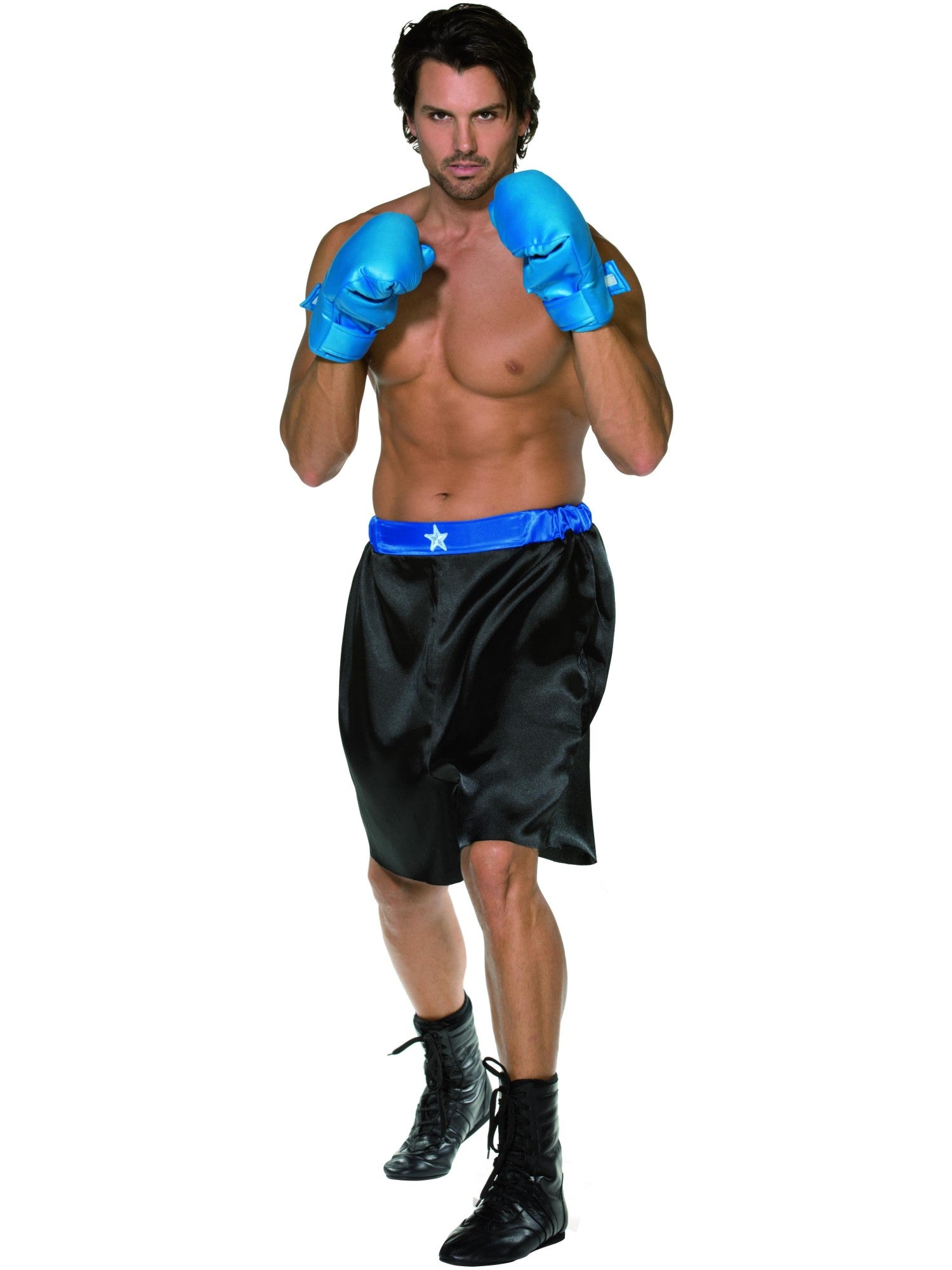 smiffys-fever-boxer-herren-kost-m-schwarz-mit-mantel-handsch image 5