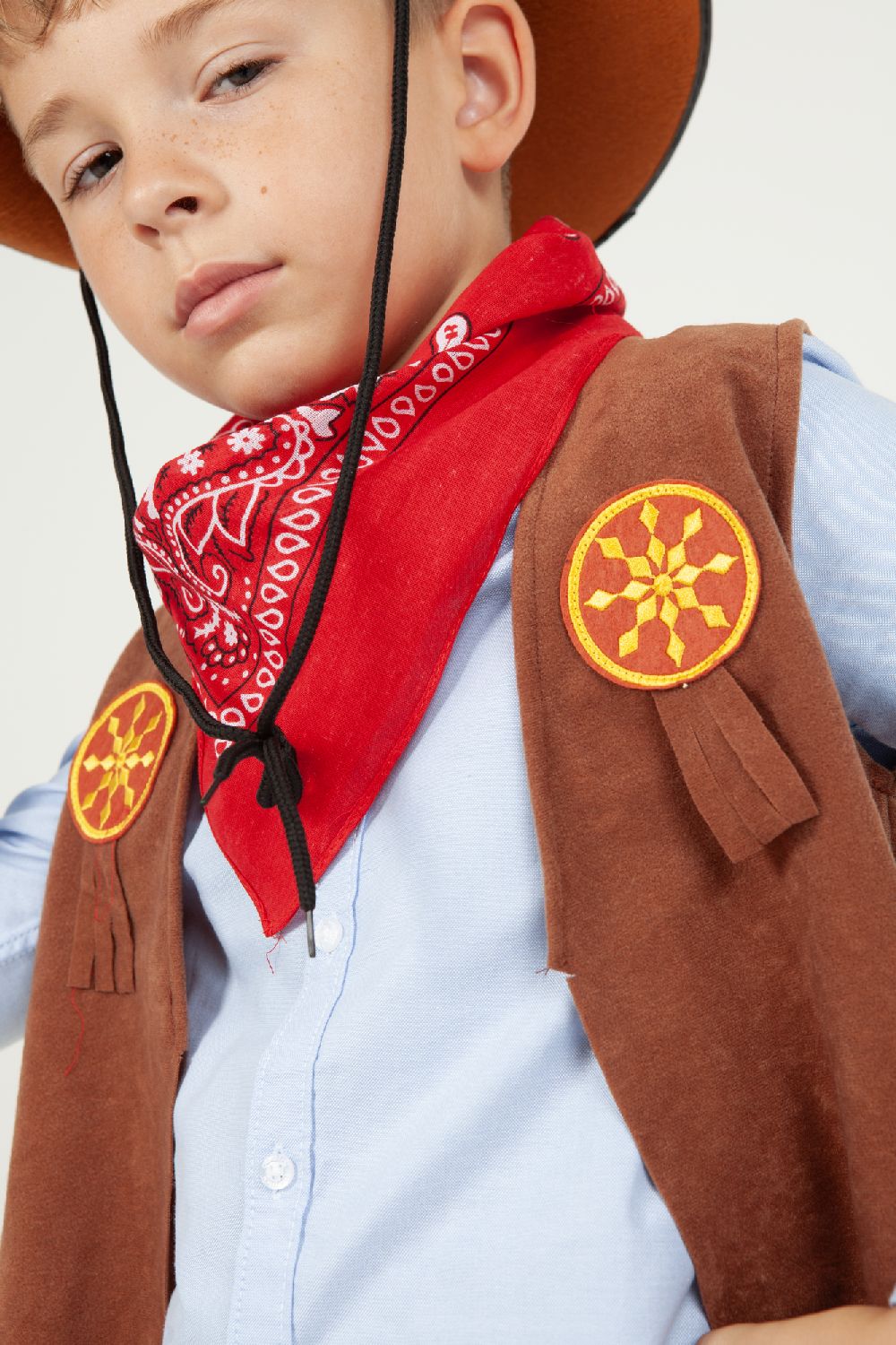 rubies-cowboy-kost-m-set-kinder-5-8-jahre-mit-hut image 3