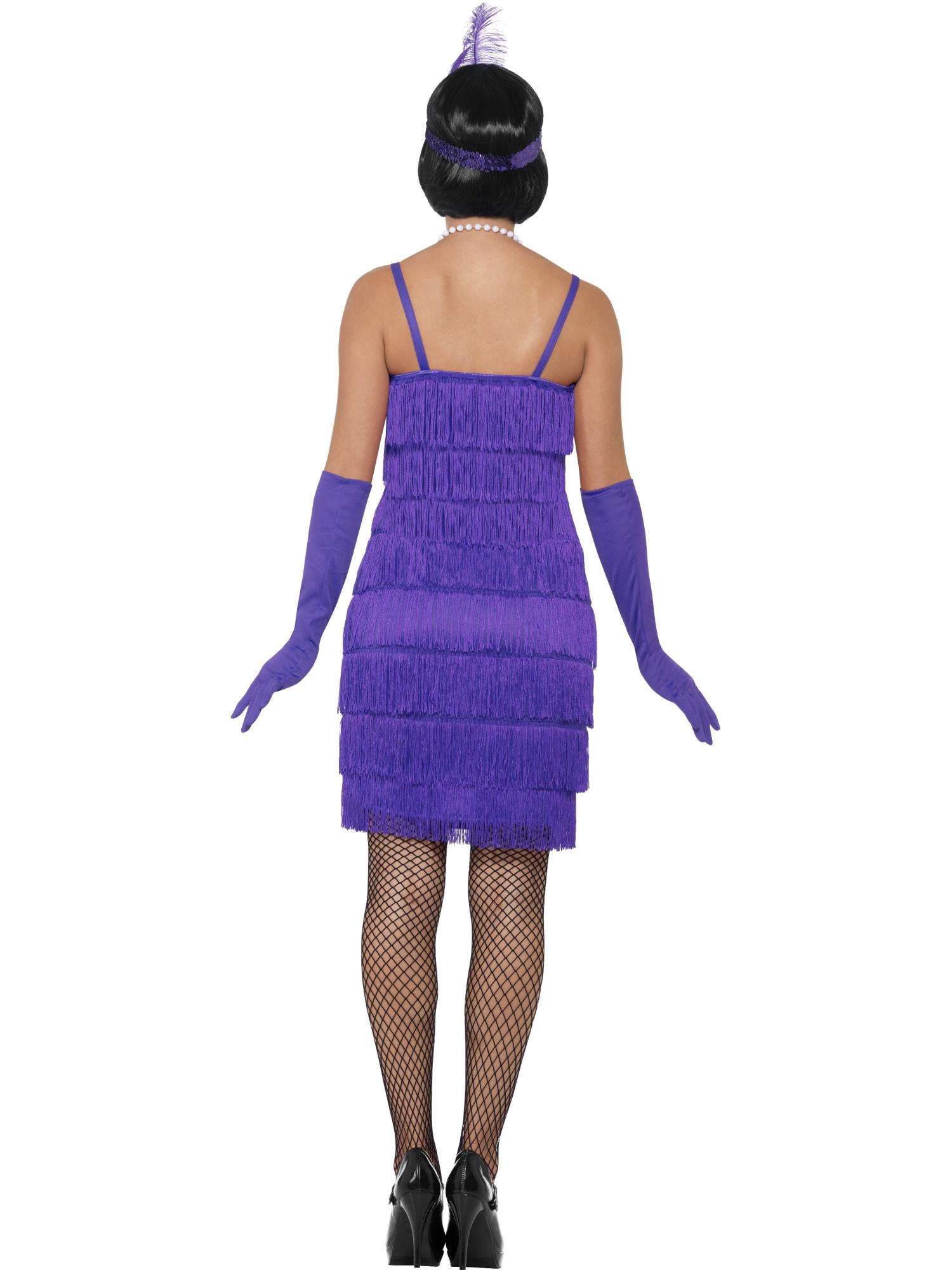 smiffys-fever-flapper-kost-m-lila-gr-m-fransenkleid image 2