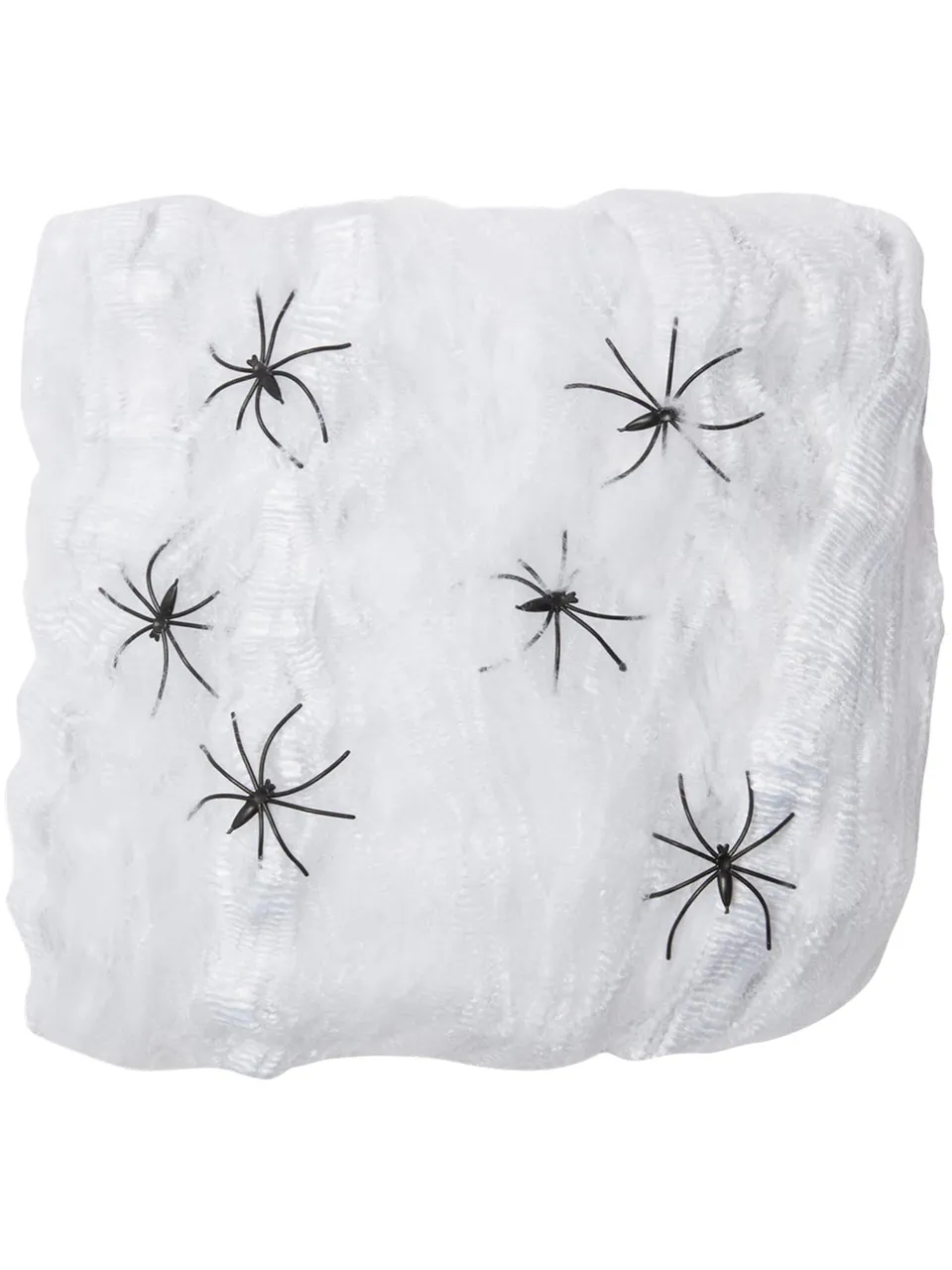 smiffys-fever-spinnennetz-deko-wei-220g-mit-spinnen image 1