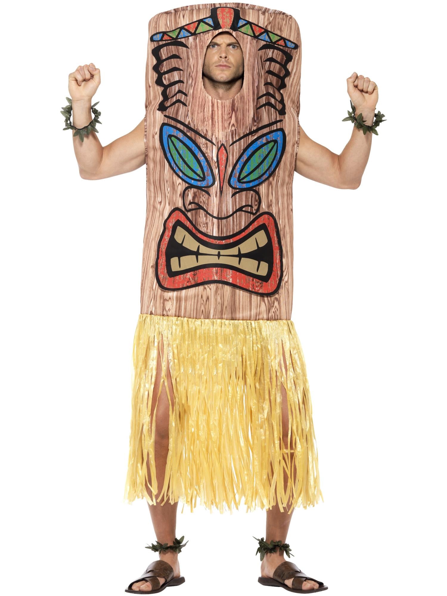 smiffys-fever-tiki-totem-kost-m-herren-braun-mit-rock image 1