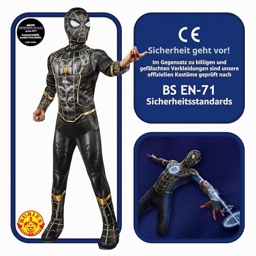 rubie-s-deluxe-spider-man-kinderkost-m-schwarz-gold-s-3-4-jahre image 7