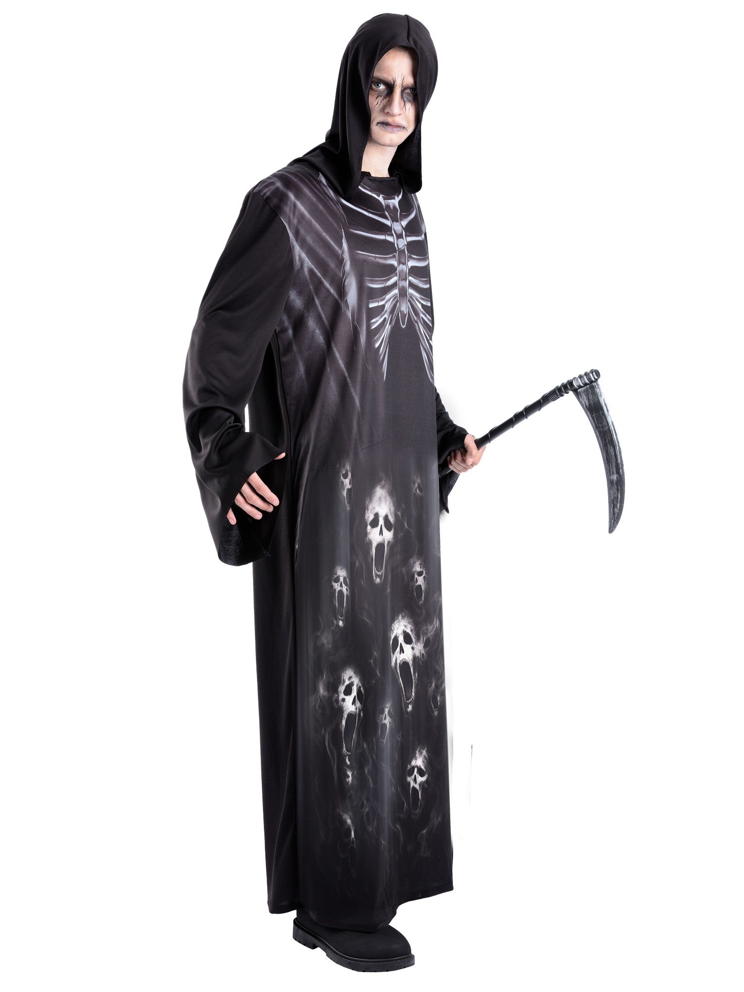 smiffys-fever-screaming-reaper-kost-m-herren-schwarz-mit-sense image 3