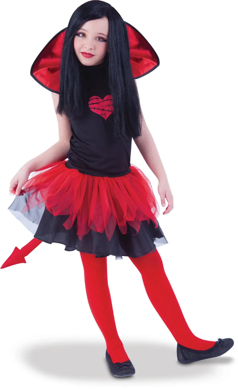 rubies-teufelin-tutu-kost-m-damen-rot-mit-fl-geln-h-rner image 1