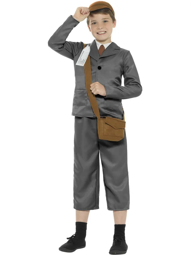 smiffys-fever-evacuee-kost-m-jungen-m-7-9-grau image 1