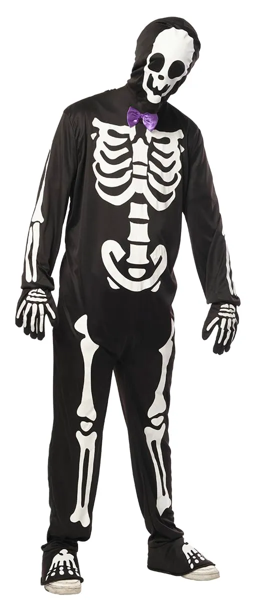 rubie-s-deluxe-skelett-kost-m-herren-glow-jumpsuit-handschuhe image 1