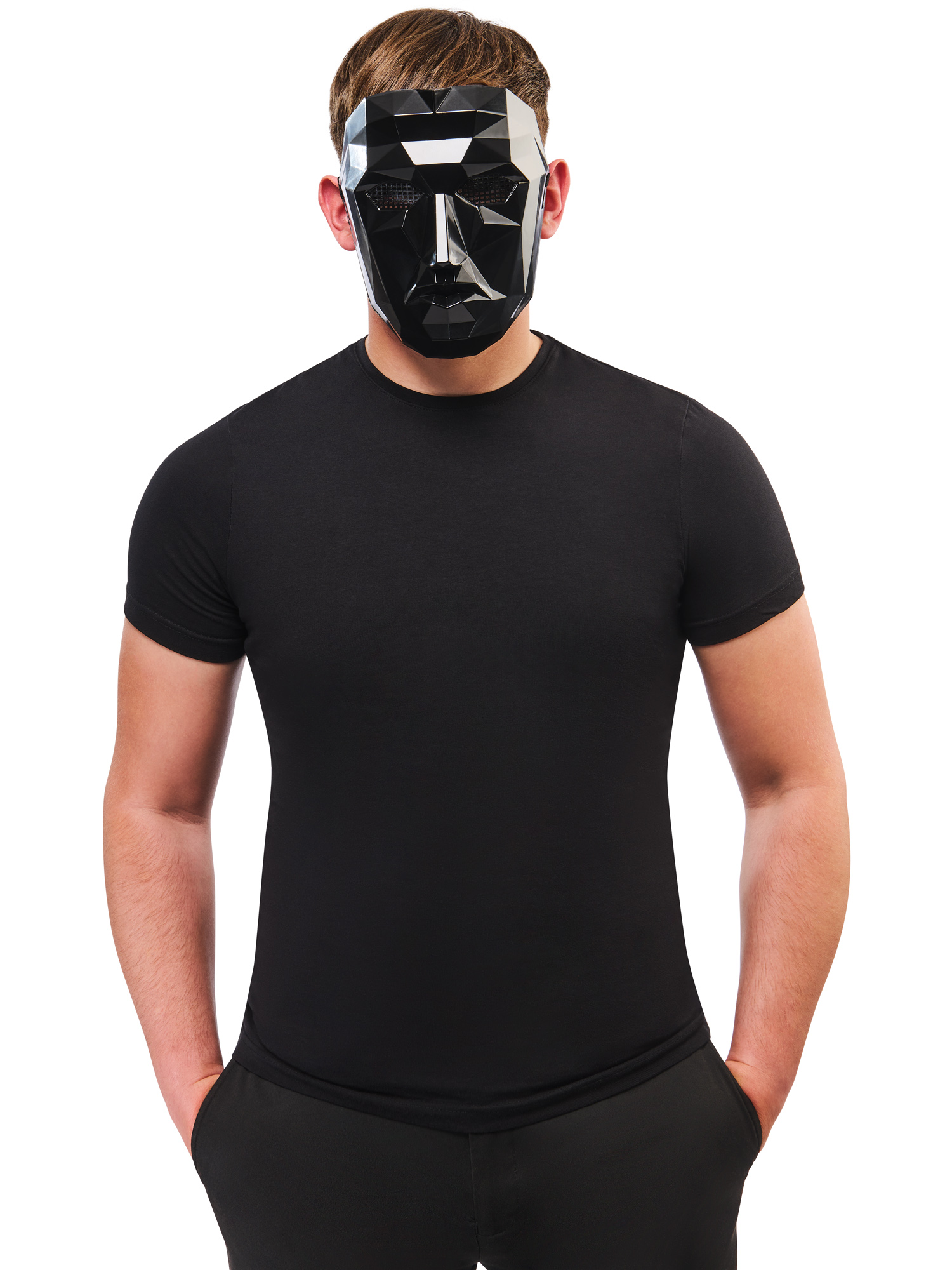 rubies-squid-game-frontman-maske-erwachsene-schwarz-kunststoff image 4