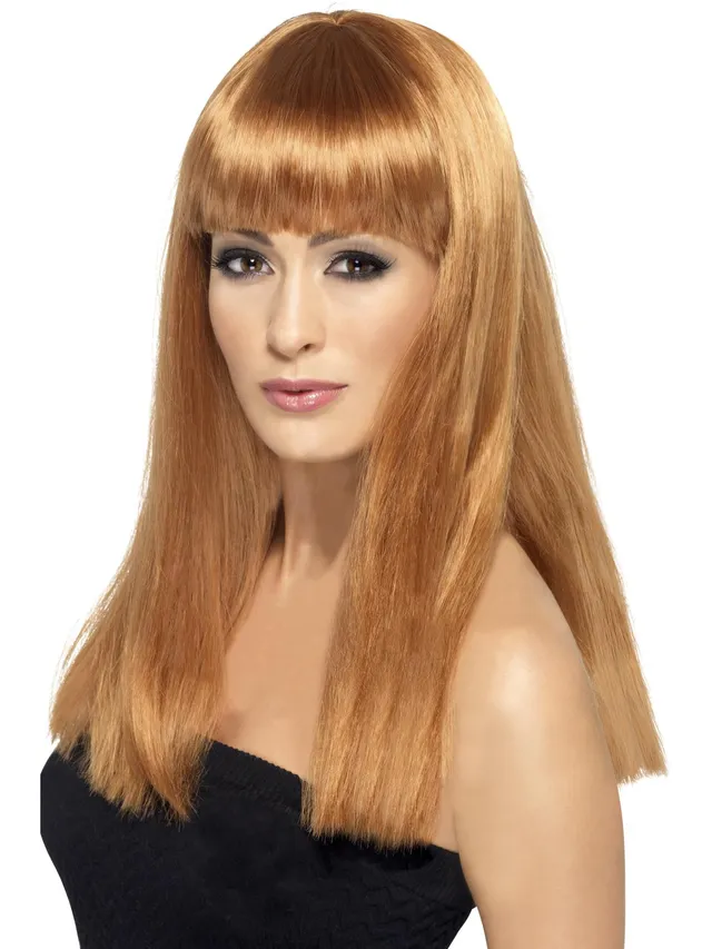 smiffys-fever-glamourama-per-cke-lang-blond-mit-pony image 1