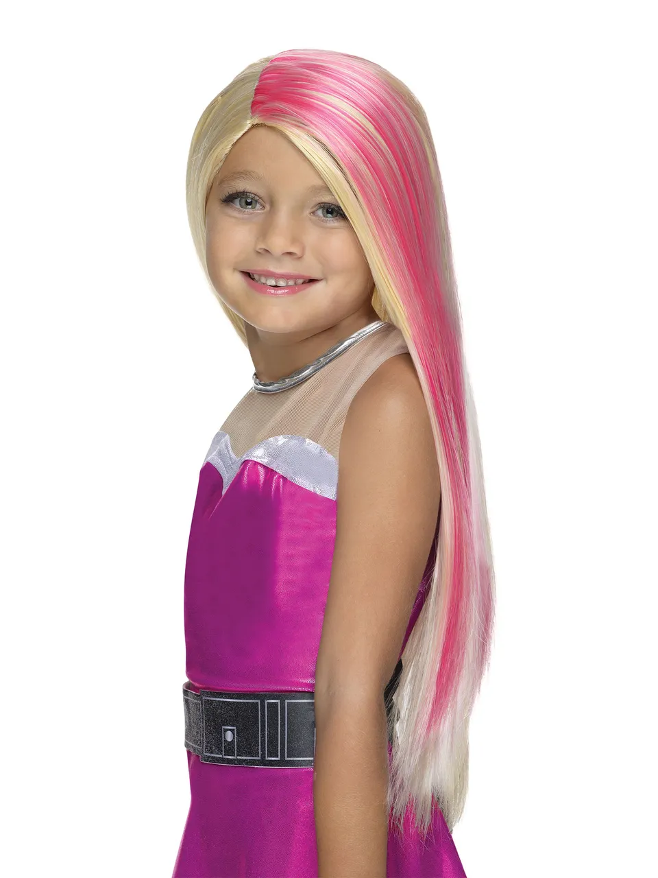 rubies-barbie-sparkle-per-cke-blond-lang-mit-rosa-str-hne image 1
