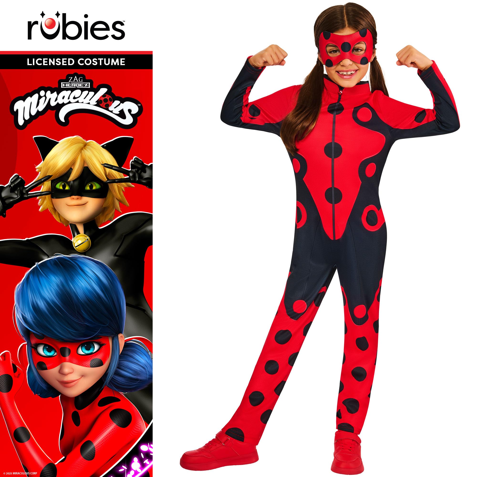 rubie-s-deluxe-miraculous-ladybug-kost-m-kinder-9-10-j-rot image 5