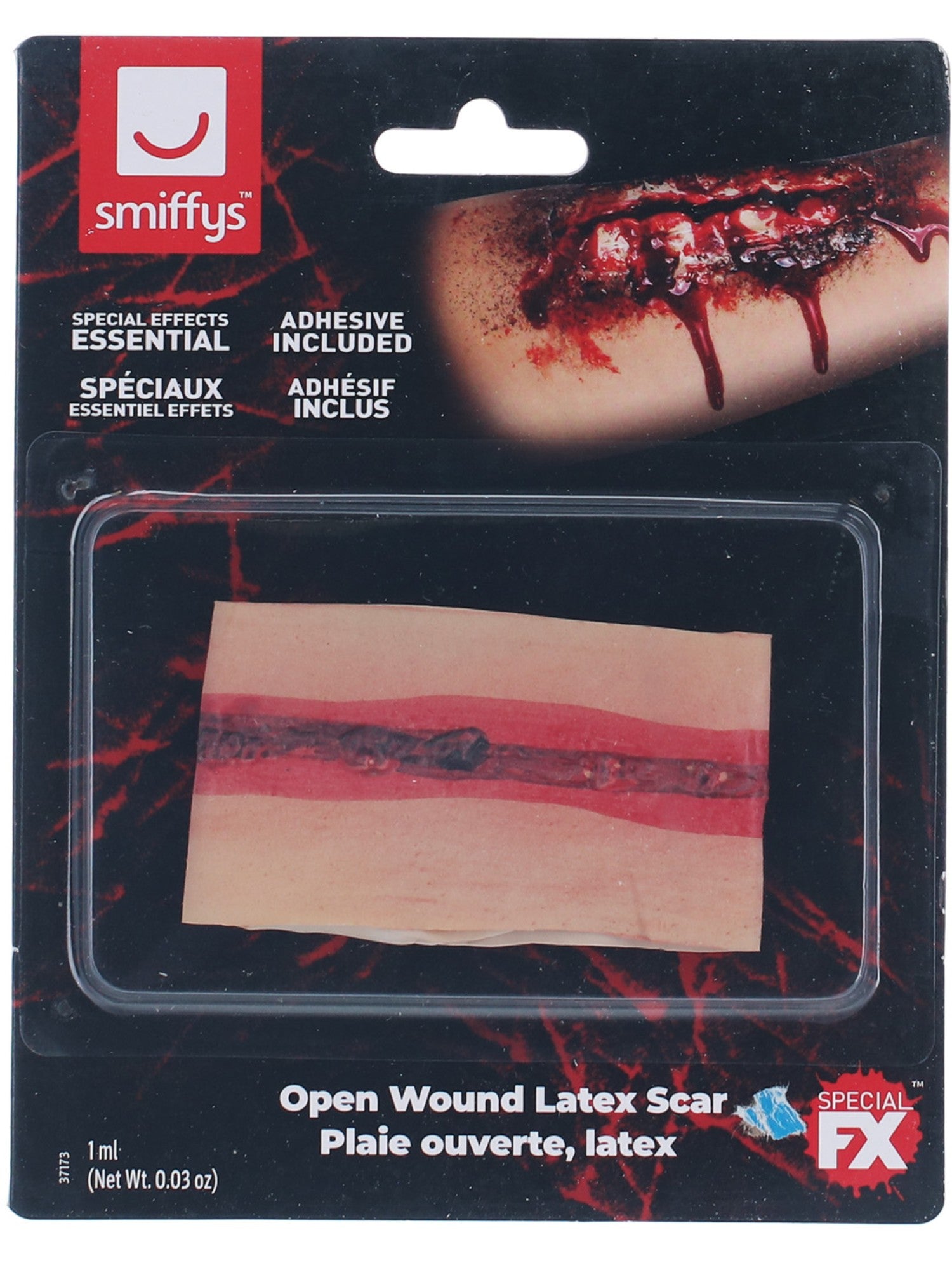 smiffys-makeup-fx-offene-wunde-latex-narbe-mit-kleber image 2