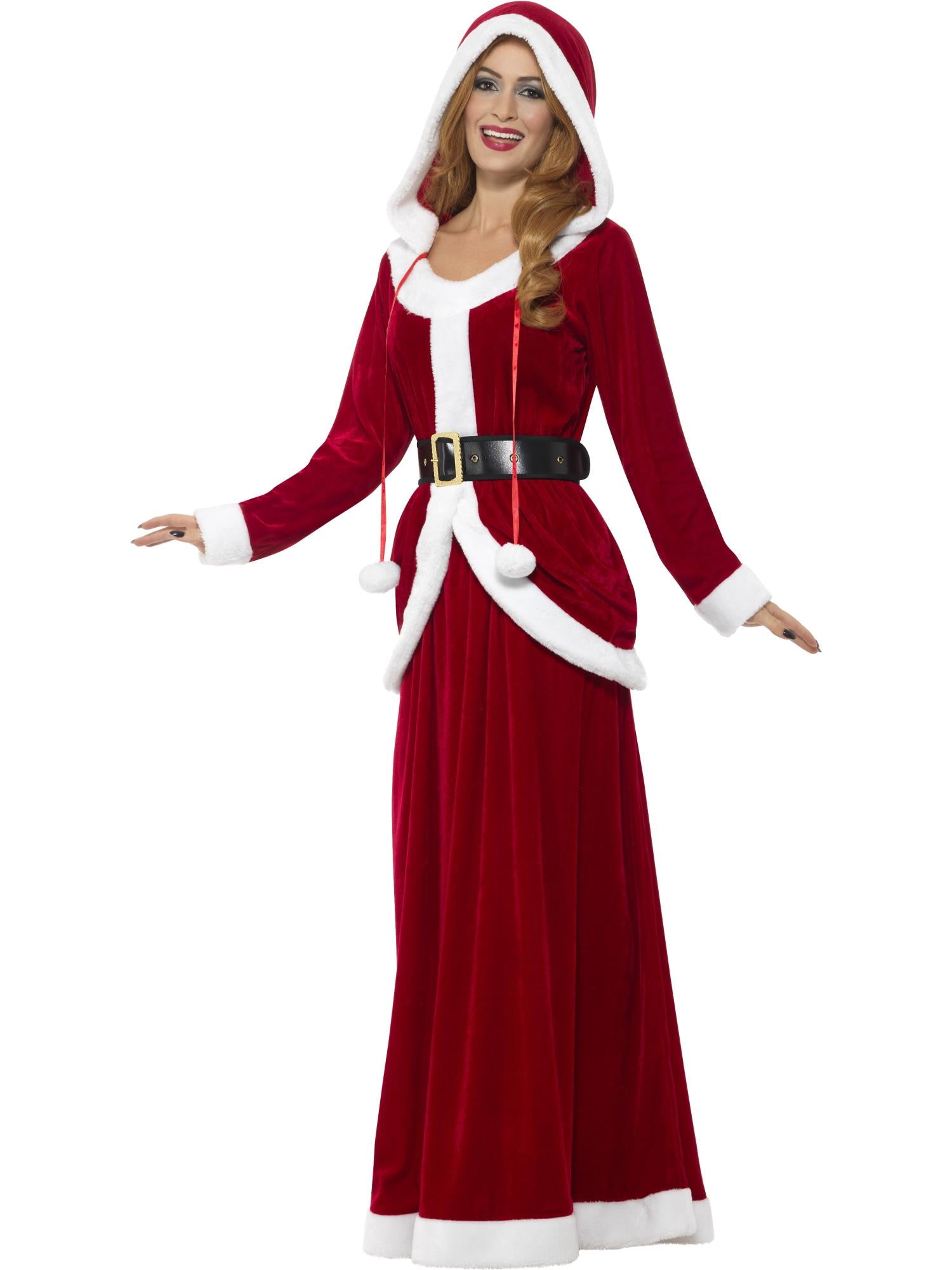 smiffys-fever-ms-claus-damenkost-m-gr-m-rot-mit-kapuze image 3