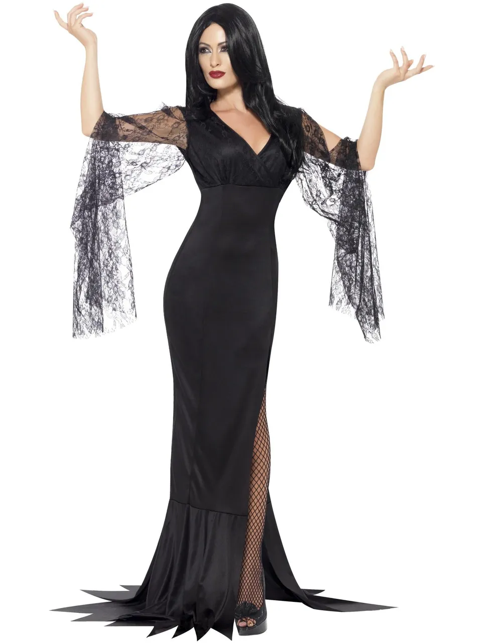 smiffys-fever-immortal-soul-kost-m-damen-schwarz-maxikleid image 1