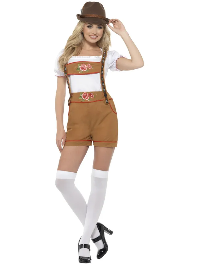 smiffys-fever-bayerin-kost-m-lederhosen-damen-braun image 1