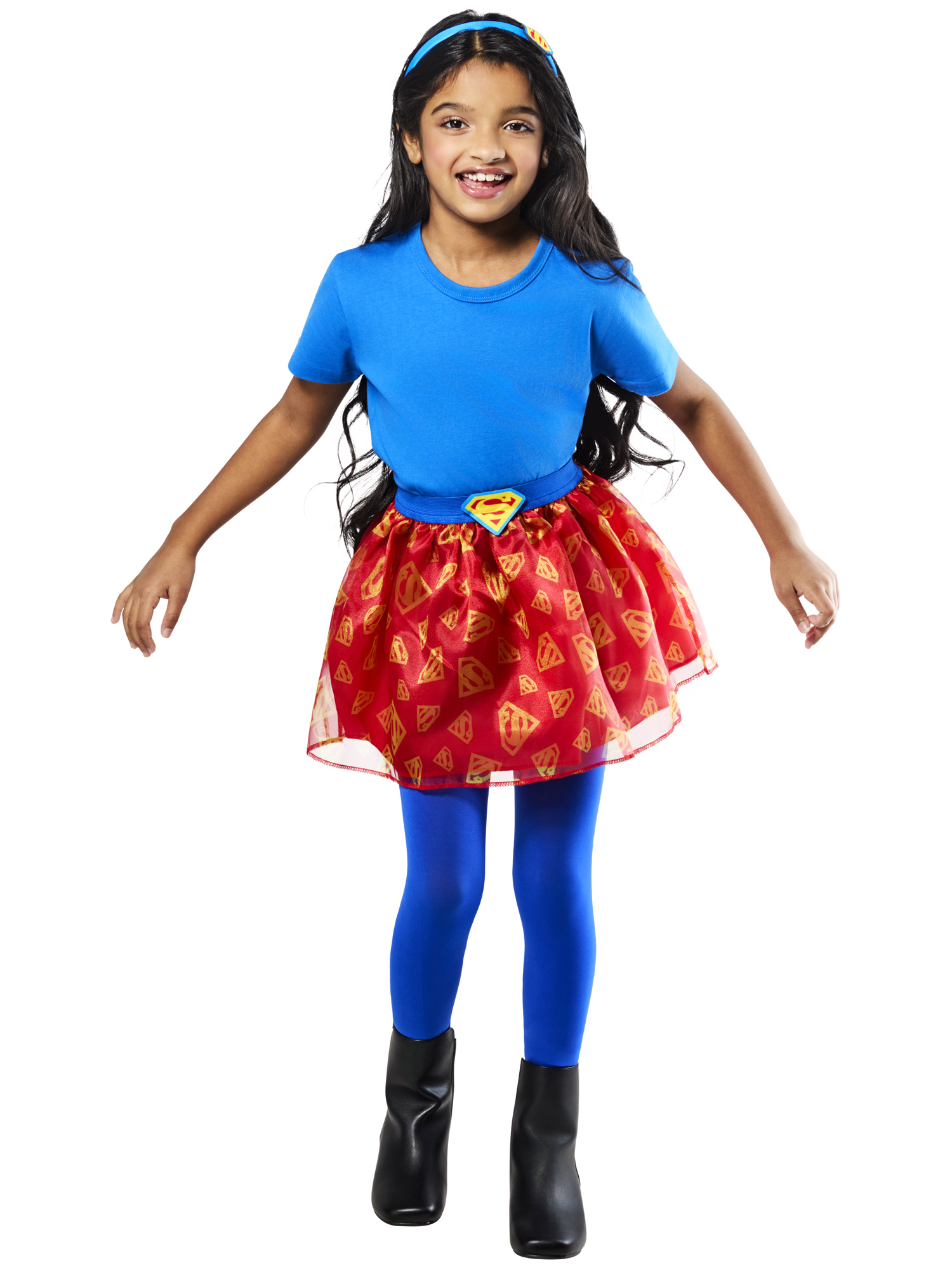 rubies-supergirl-tutu-set-rock-haarreif-5-8-jahre-glitzer image 2