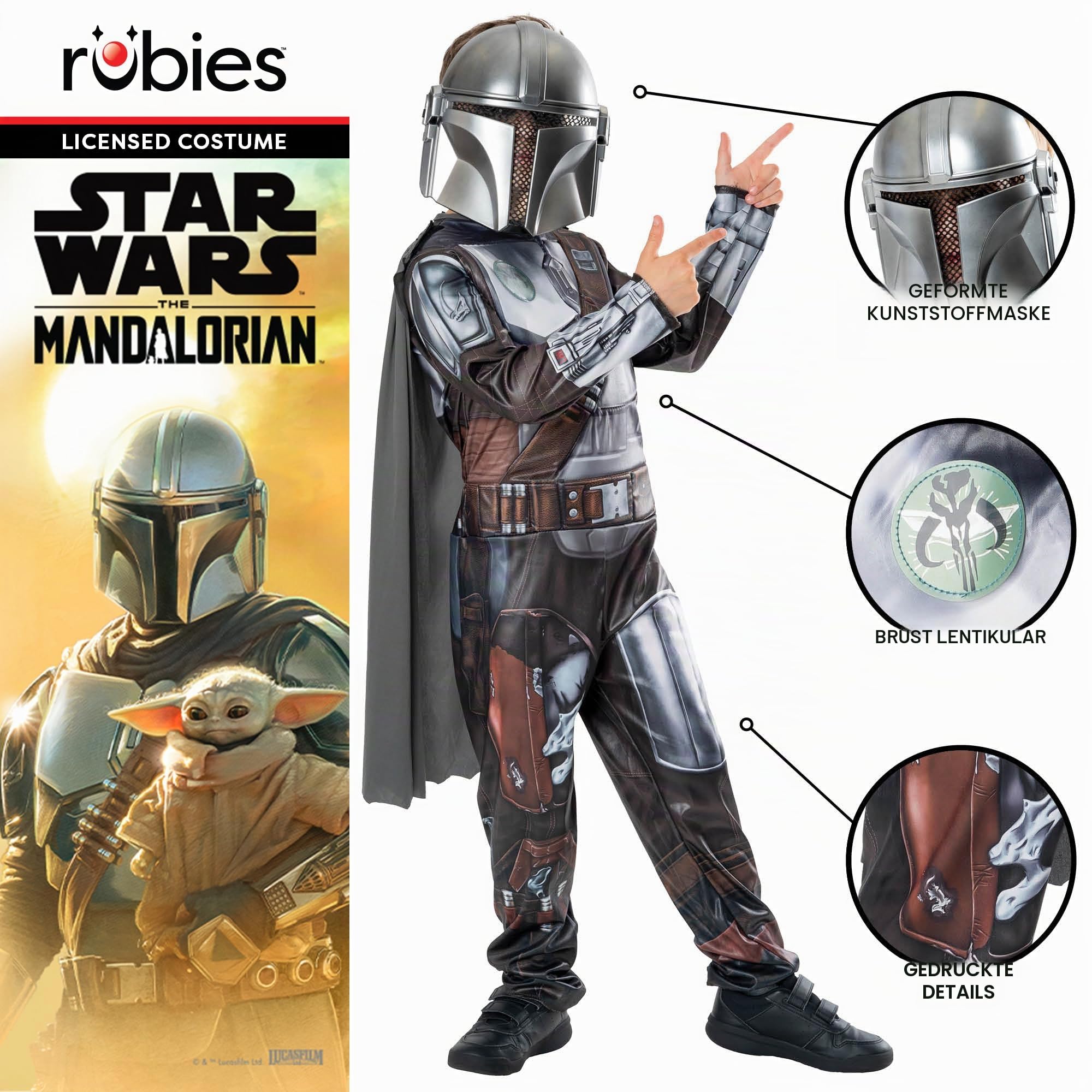 rubie-s-deluxe-mandalorian-kost-m-kinder-8-10-jahre image 3