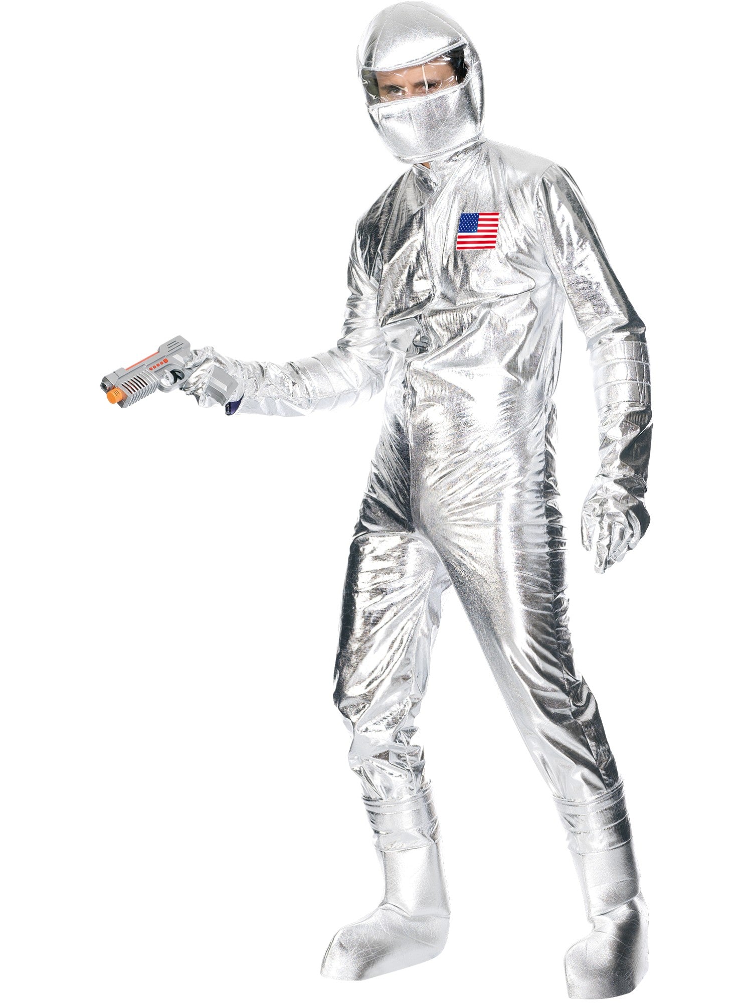 smiffys-fever-spaceman-kost-m-overall-silber-herren image 1