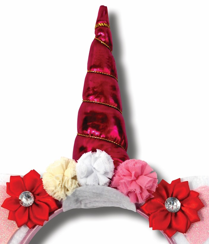 rubies-einhorn-blumen-haarreif-mit-horn-metallic image 3