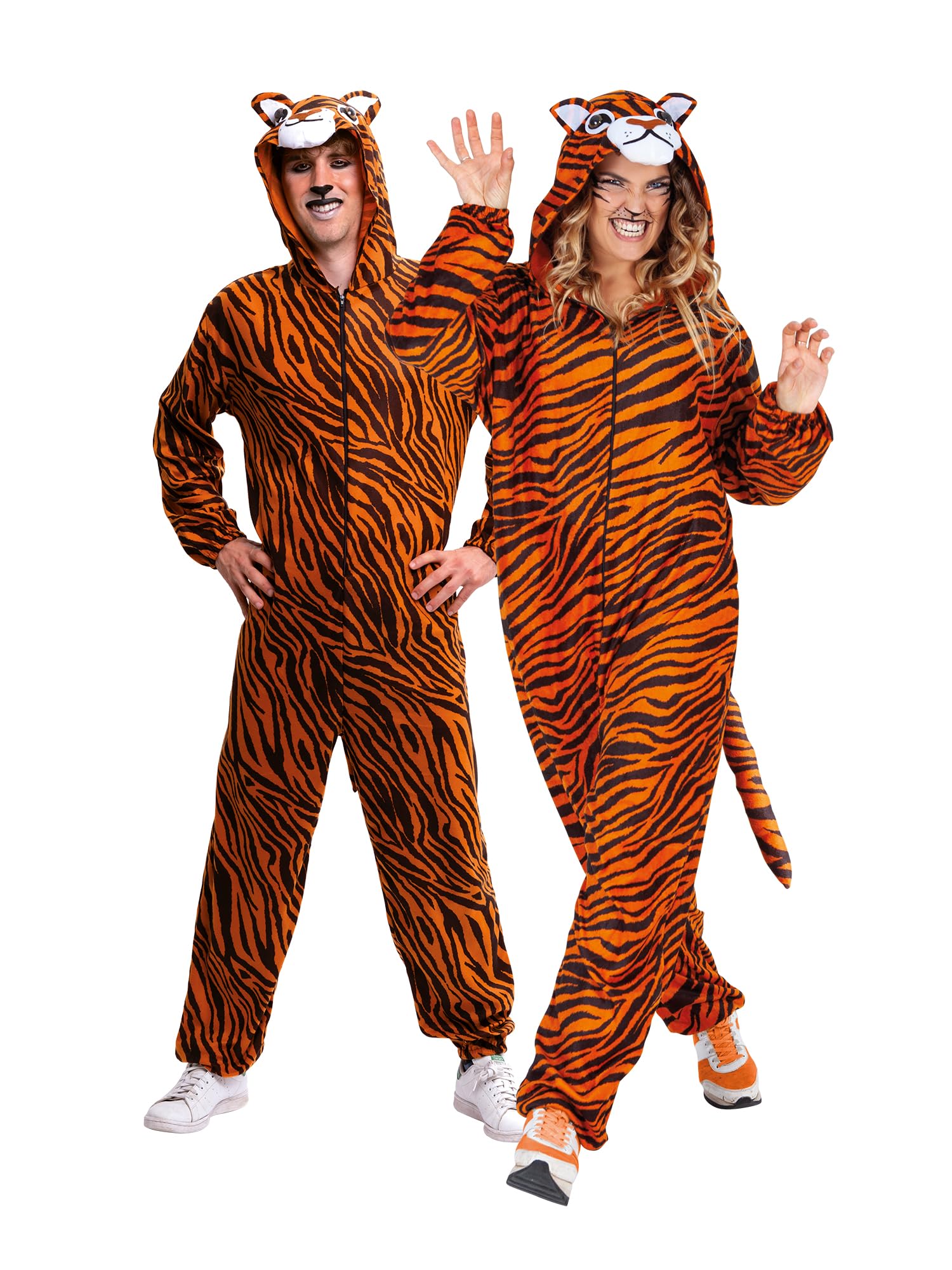 rubie-s-deluxe-tiger-kost-m-erwachsene-einheitsgr-e-mit-kapuze image 2