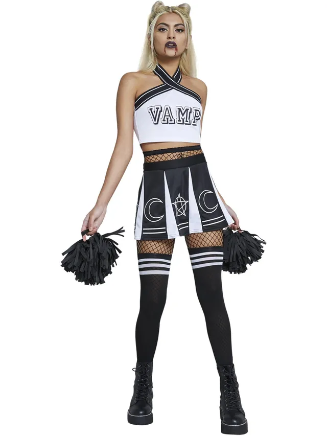smiffys-fever-vamp-cheerleader-kost-m-schwarz-4tlg-damen image 1