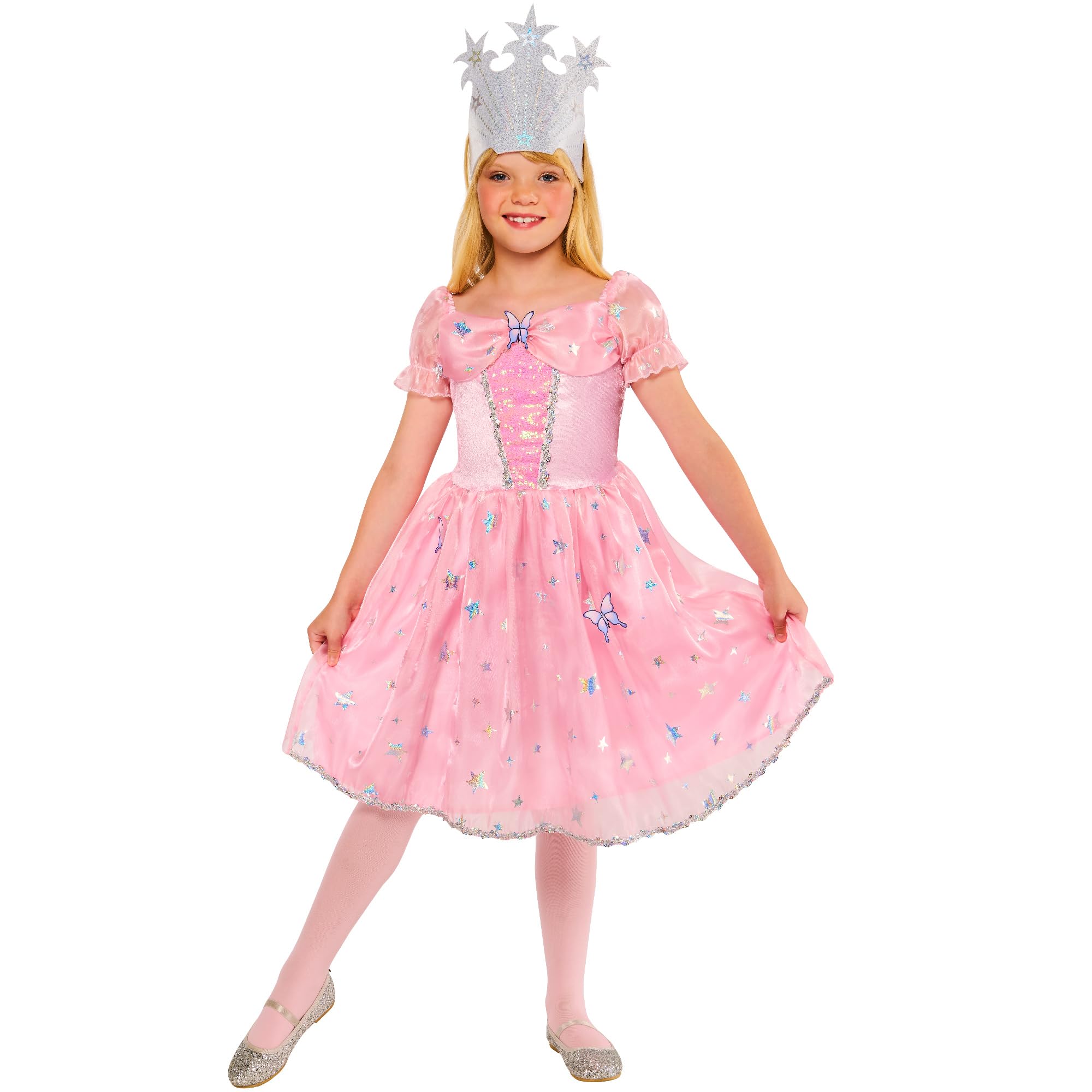 rubie-s-deluxe-glinda-kost-m-zauberer-von-oz-7-8-jahre-rosa image 1