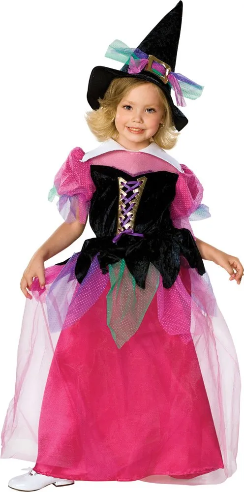 rubie-s-deluxe-rainbow-witch-hexenkost-m-pink-gr-m-mit-hut image 1