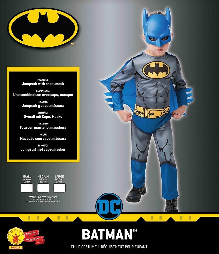 rubies-deluxe-batman-comic-kinderkost-m-7-8-jahre-mit-umhang image 4