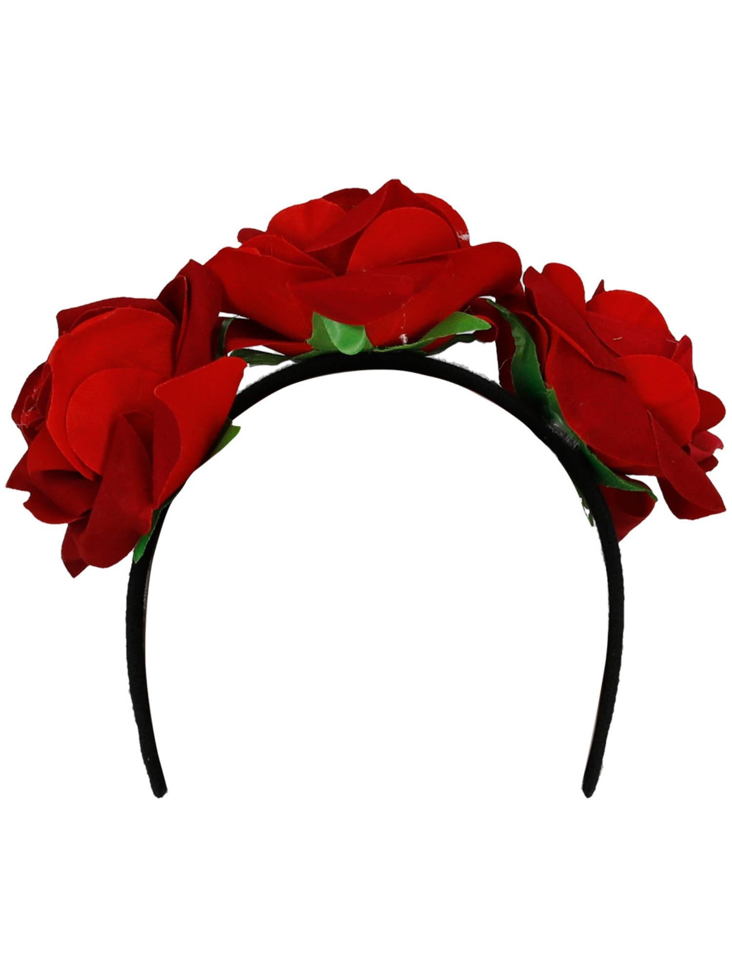 smiffys-fever-day-of-the-dead-haarband-rosen-rot-einheitsgr-e image 3