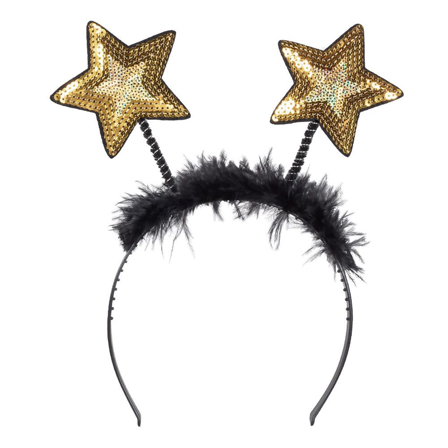 boland-sterne-tiara-gold-haarreif-pailletten-federn image 4