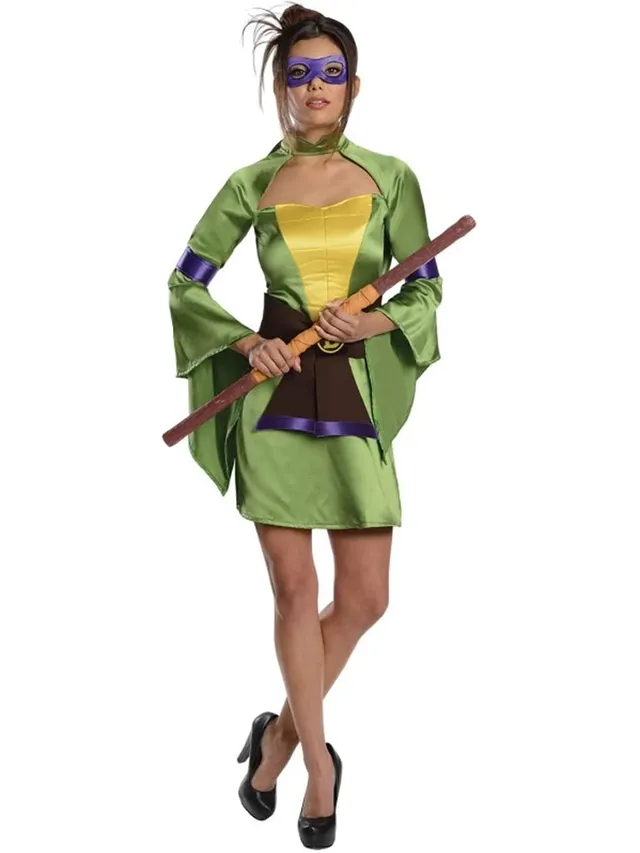 rubie-s-deluxe-tmnt-donatello-kimono-kost-m-damen-small image 1