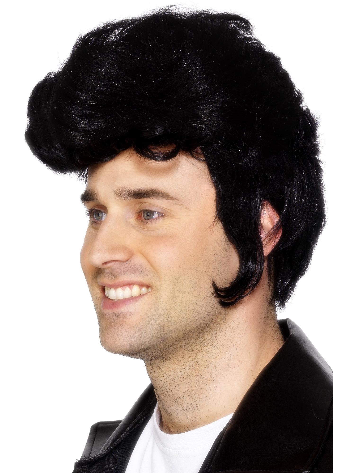 smiffys-fever-rockstar-per-cke-schwarz-50er-quiff image 1