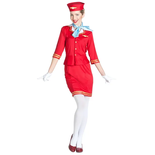 boland-stewardess-kost-m-6-teilig-s-flugbegleiterin image 1