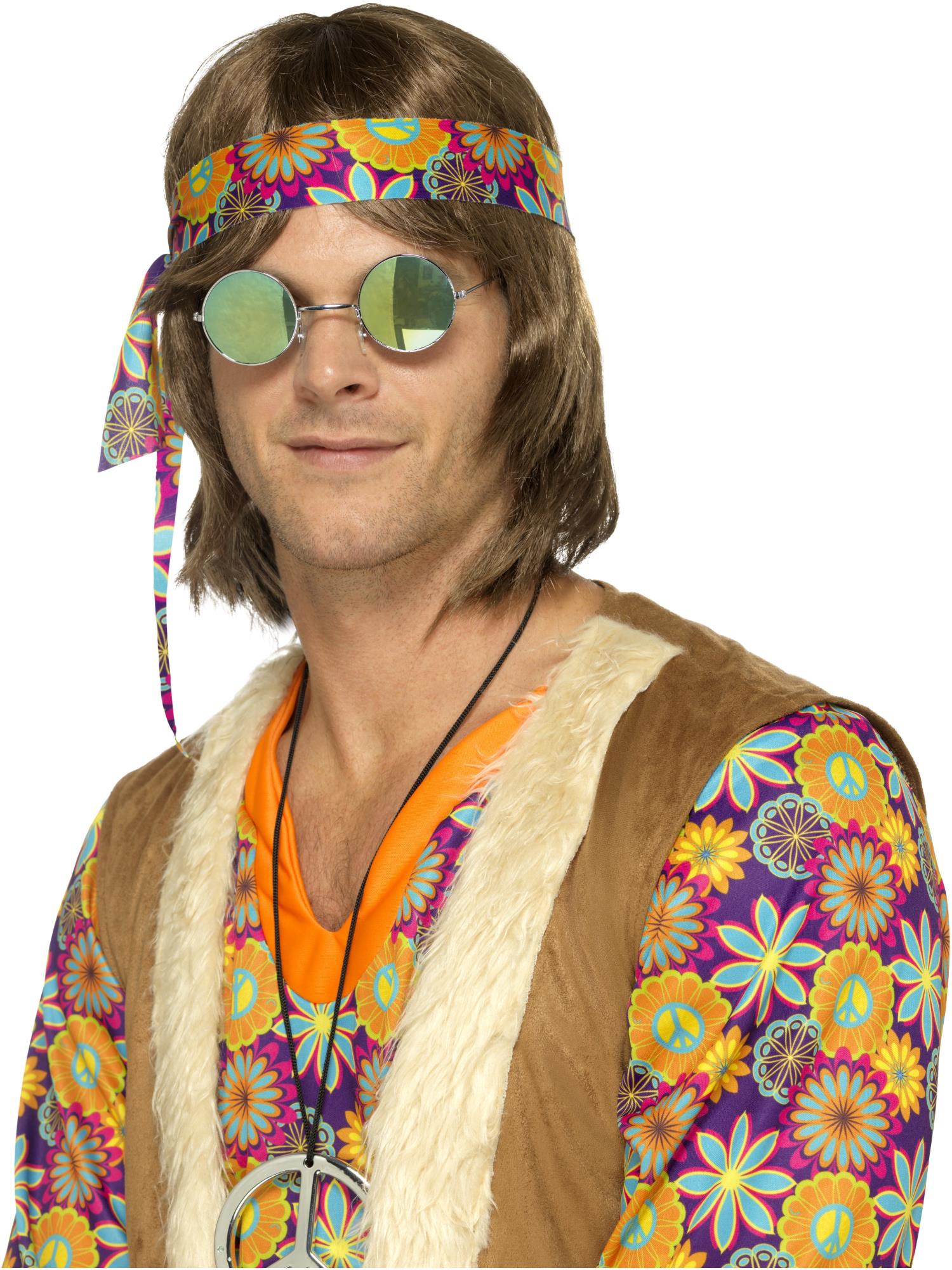 smiffys-fever-hippie-brille-rund-verspiegelt-gr-n-blau image 2