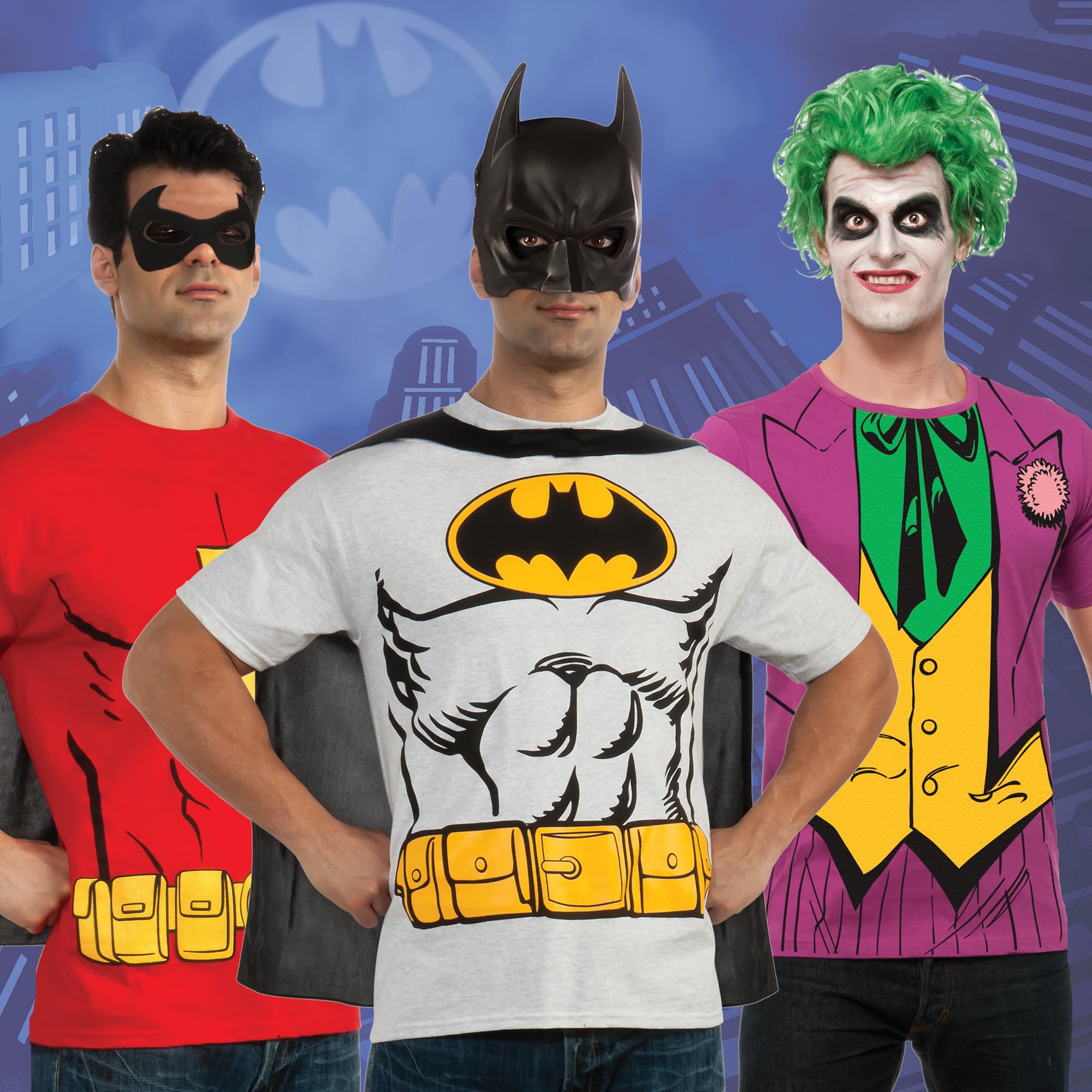 rubie-s-deluxe-batman-t-shirt-kost-m-herren-gr-e-m-mit-cape image 2